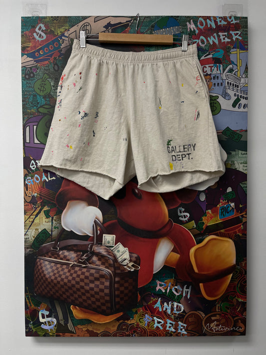 Gallery Dept Paint Splatter Shorts Used