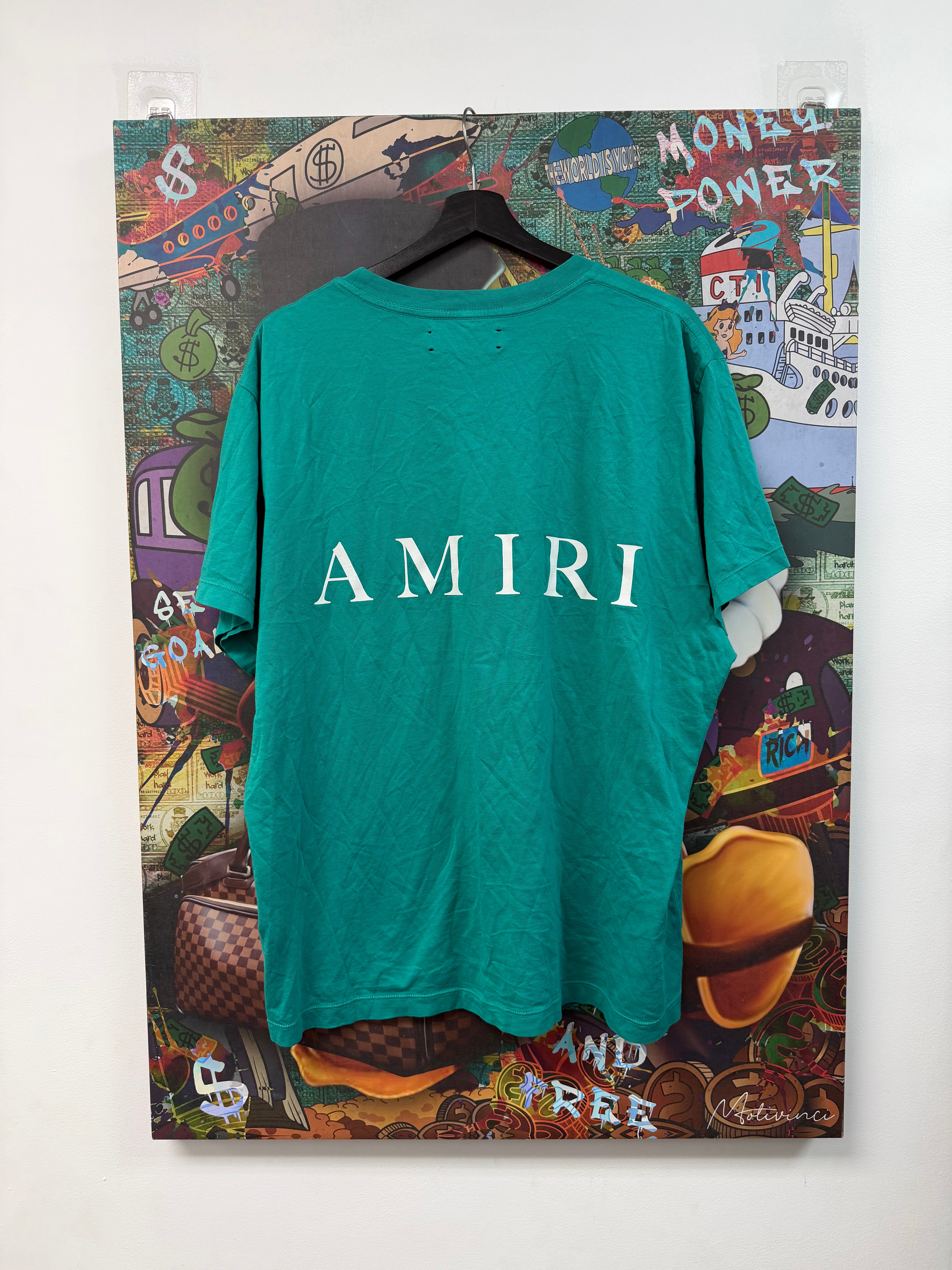 Amiri Teal White MA Tee