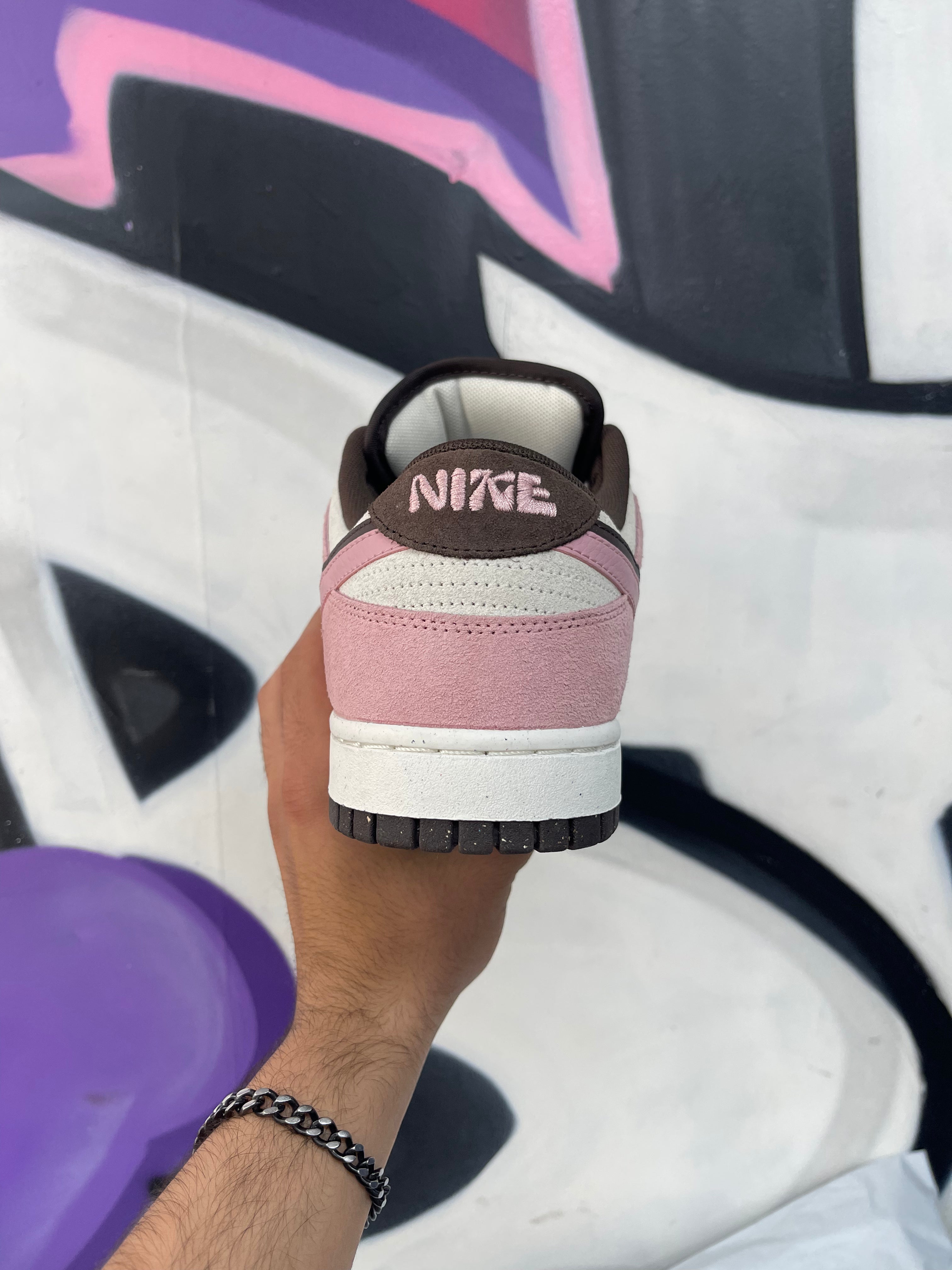 Nike Dunk Low Double Swoosh Pink Glaze Sneakers