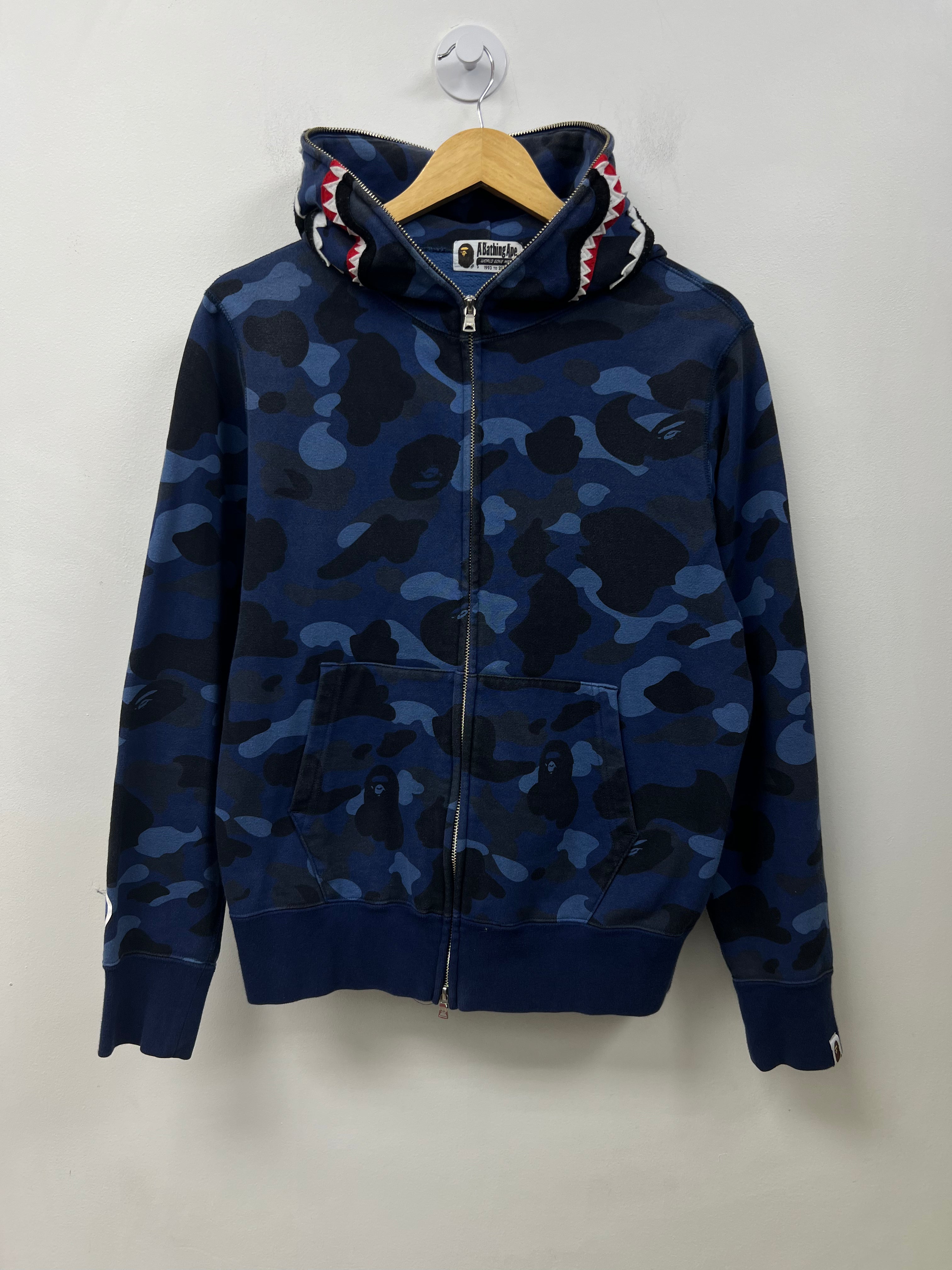 BAPE Blue Shark Zip Up Hoodie