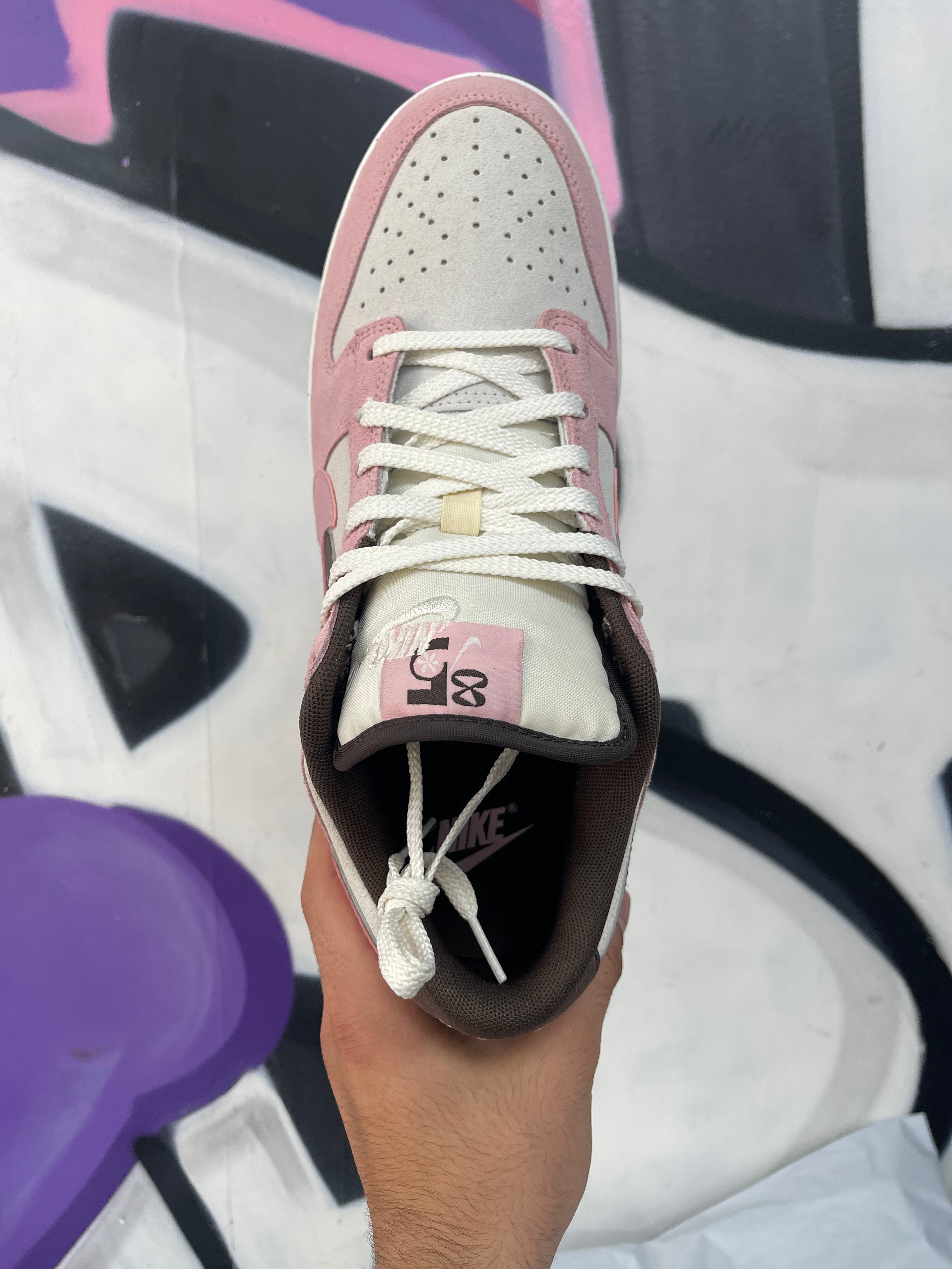 Nike Dunk Low Double Swoosh Pink Glaze Sneakers
