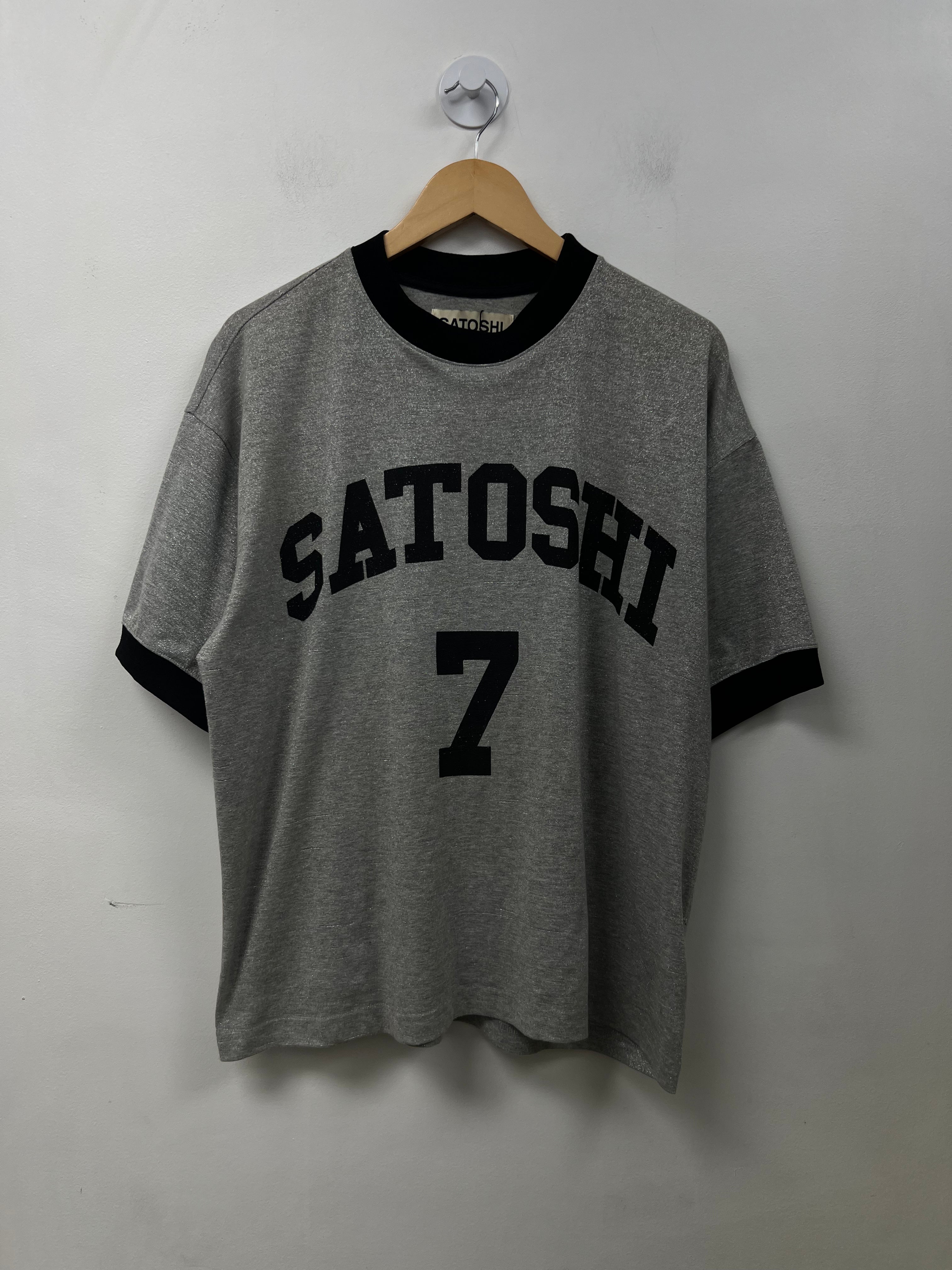 Satoshi Nakamoto Grey Black Logo Ring Tee
