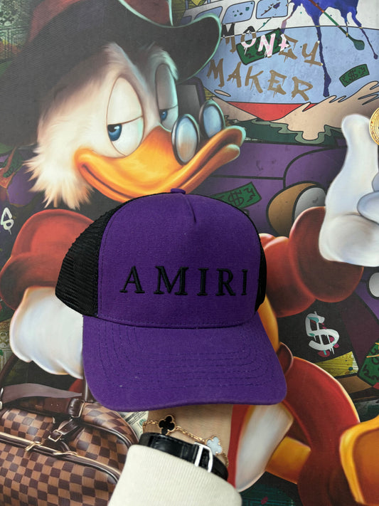 Amiri Cap Purple Core Logo Used OS N/A