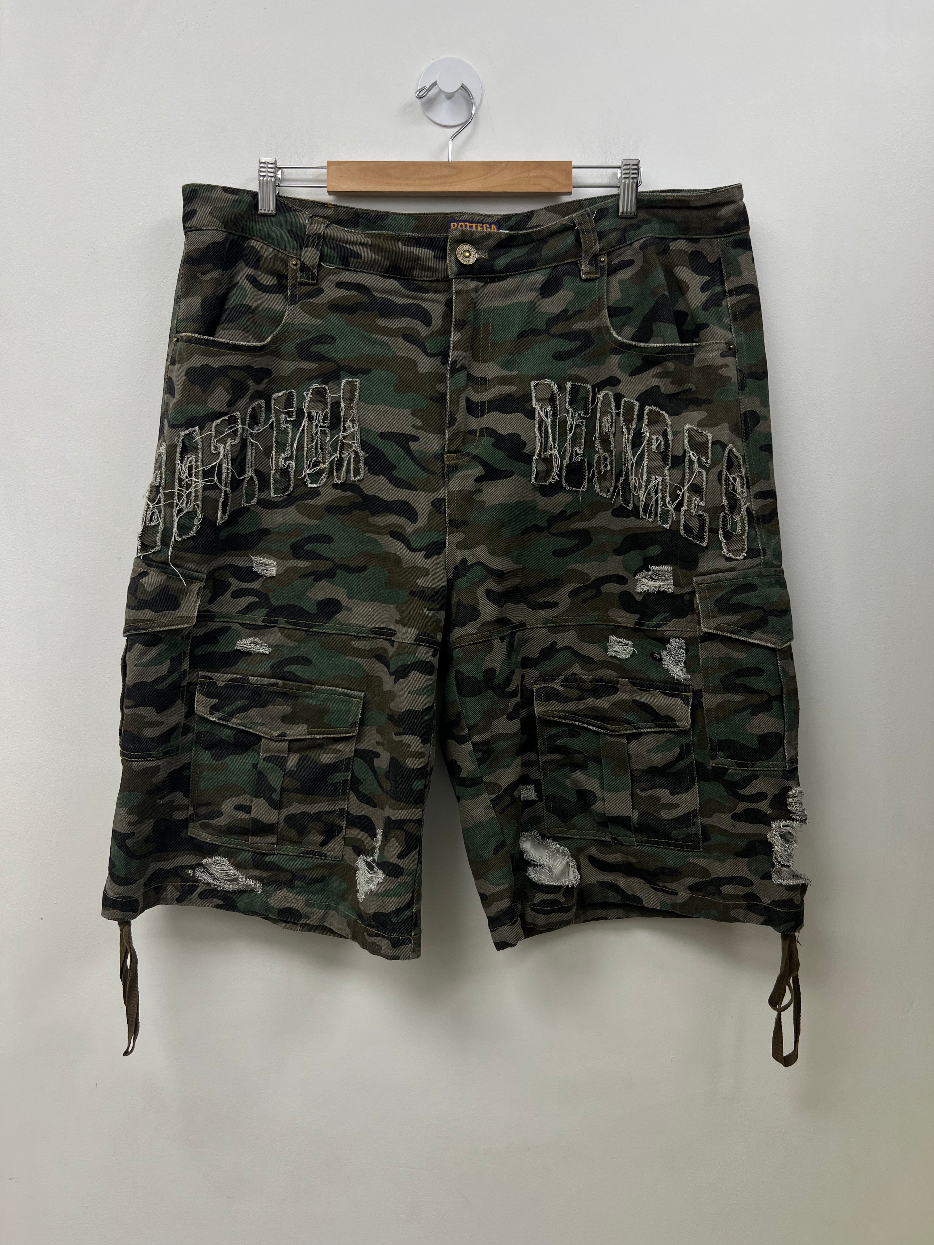 Bottega Desires Camo Jean Shorts
