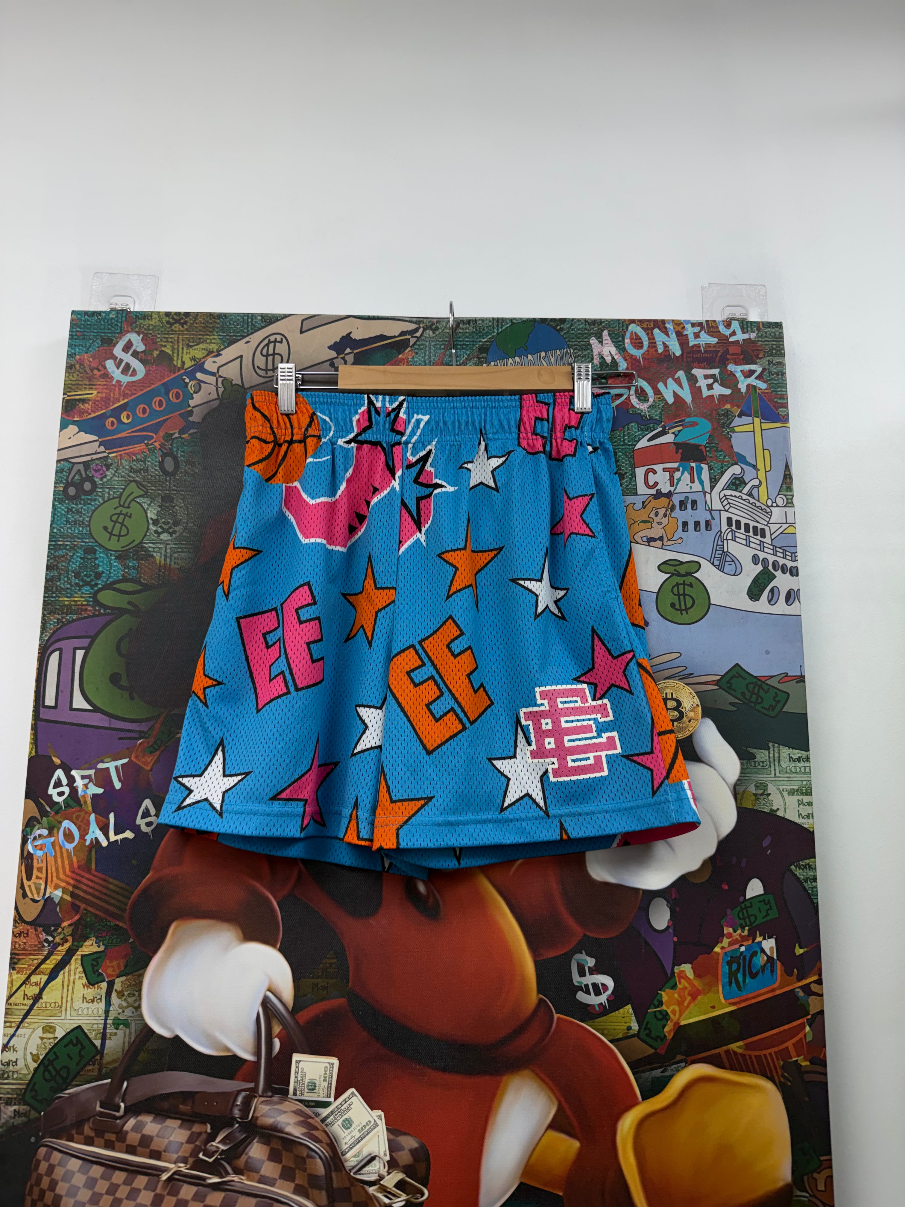 Eric Emanuel Baby Blue All Star Basketball Shorts