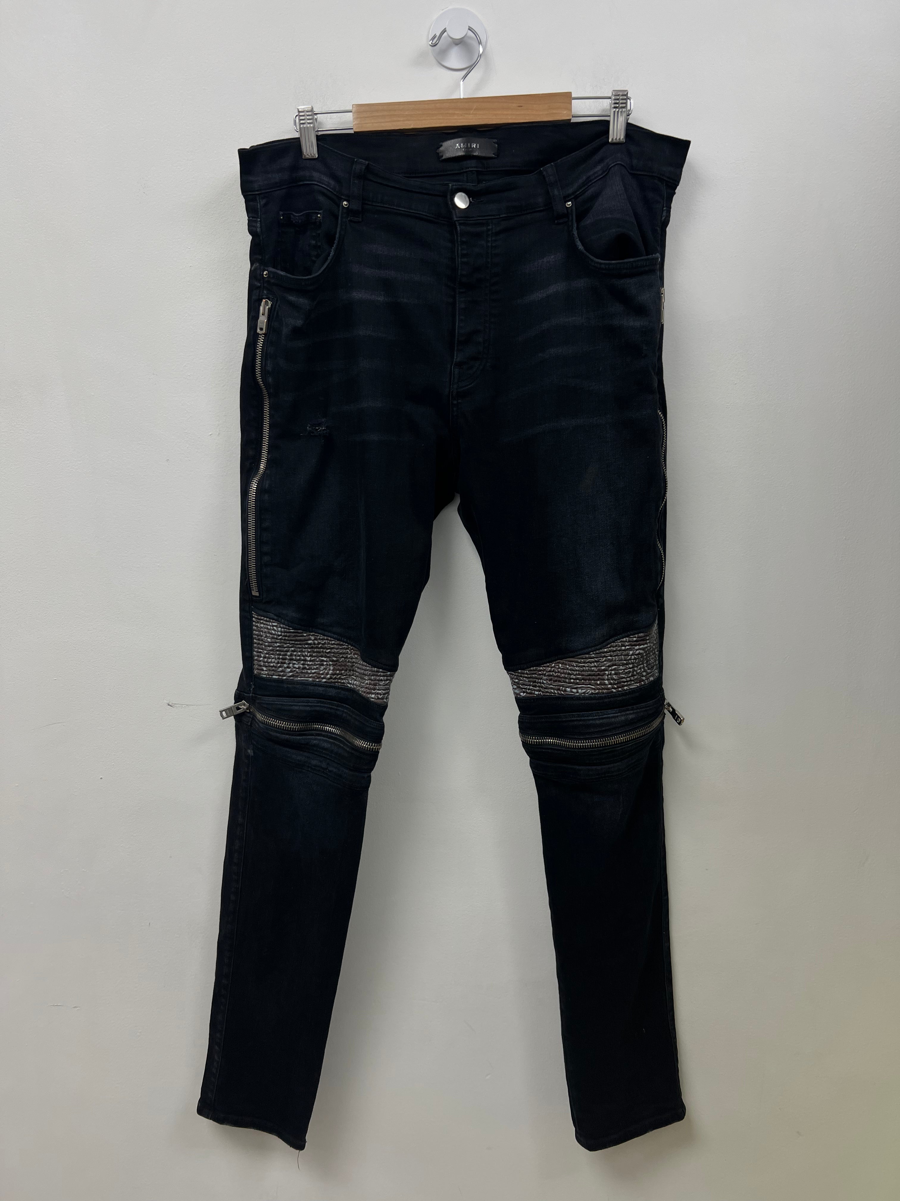 Amiri MX2 Black Brown Bandanan Jeans
