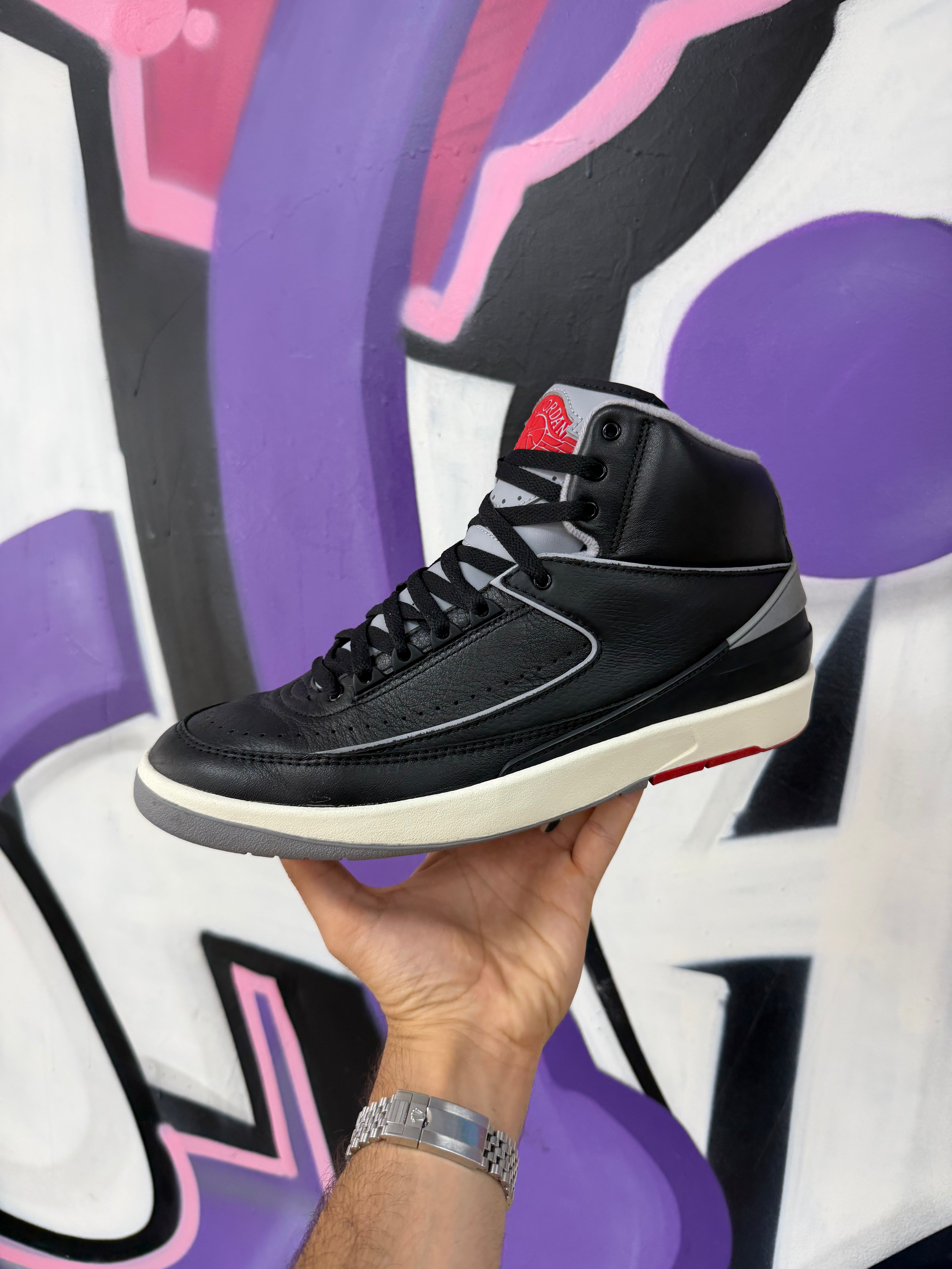 Jordan 2 Black Cement Sneakers