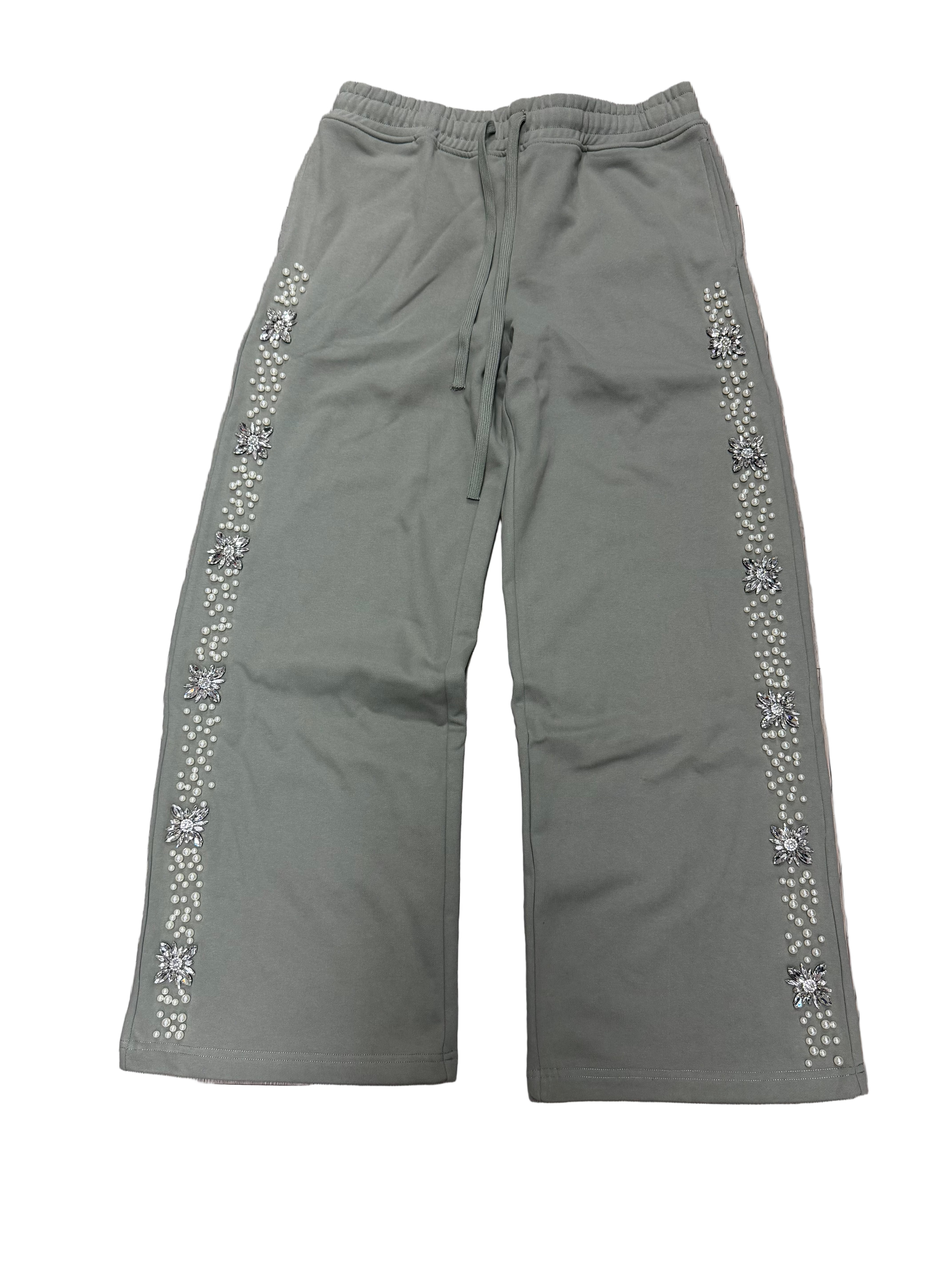 Fraternal Desires 'Rhinestone' Grey Sweats