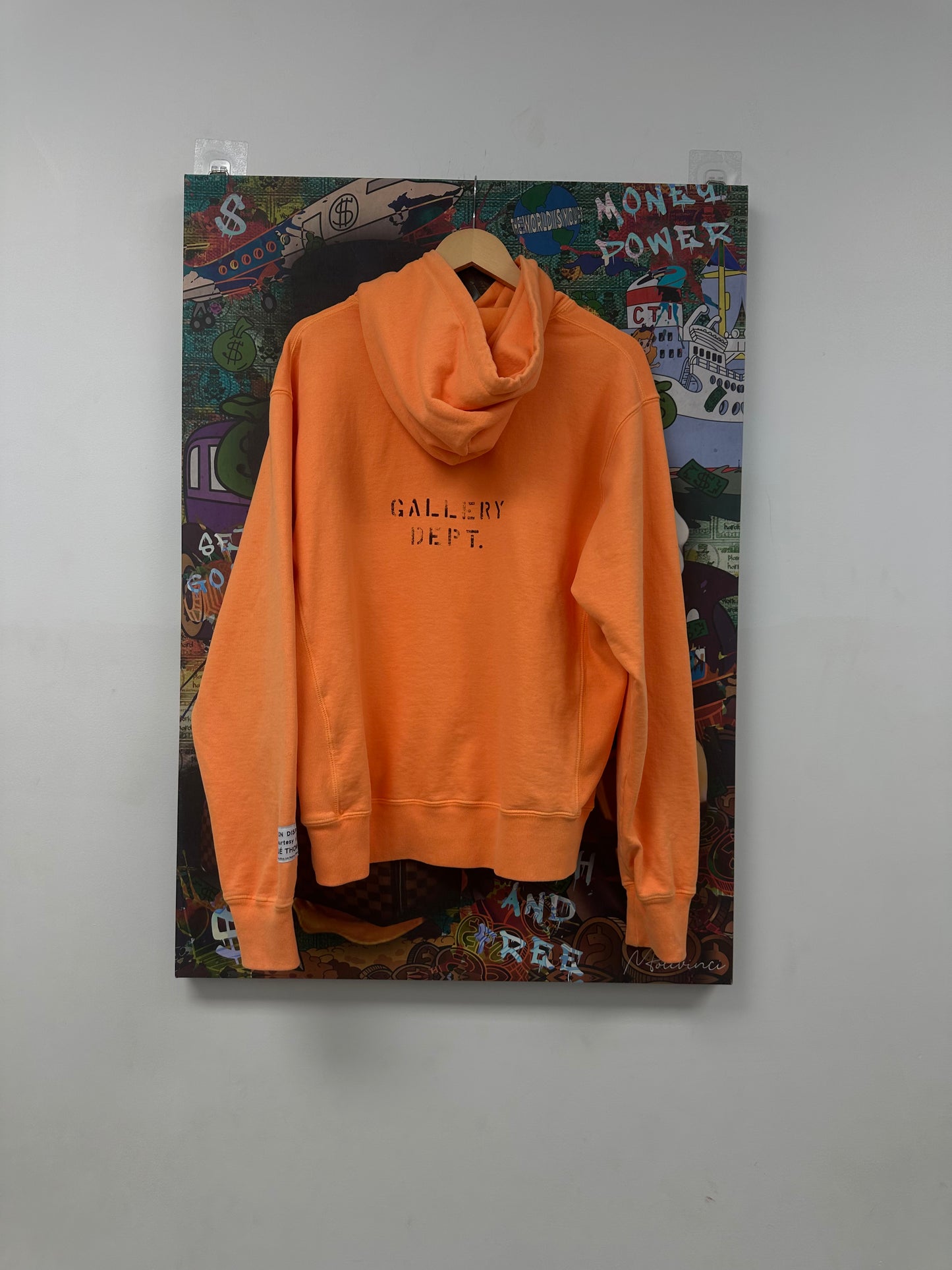 Gallery Dept Classic Logo Hoodie Orange Used Medium N/A