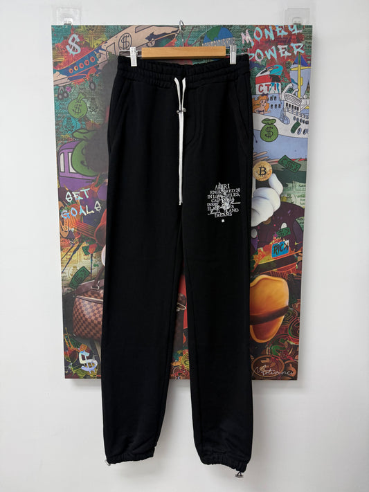 Amiri Black Precious Memories Sweatpants