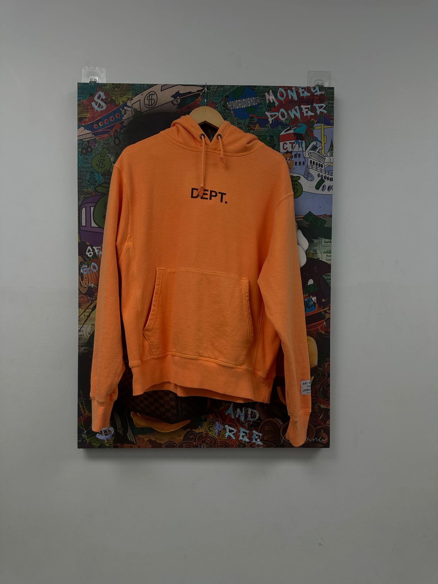 Gallery Dept Classic Logo Hoodie Orange Used Medium N/A