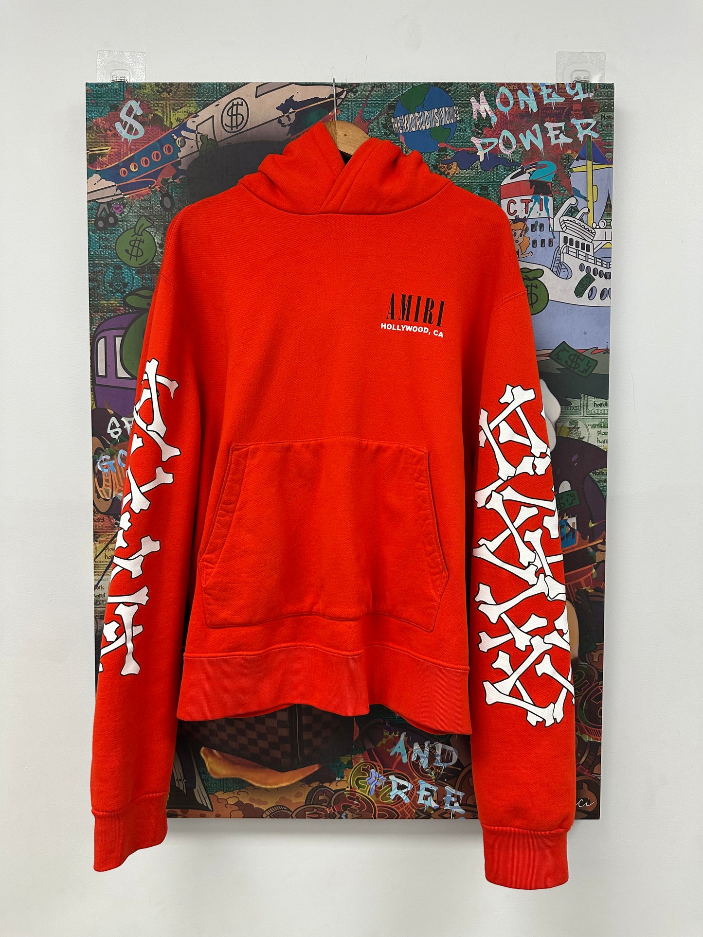 Amiri Bones Hoodie Orange Large Used