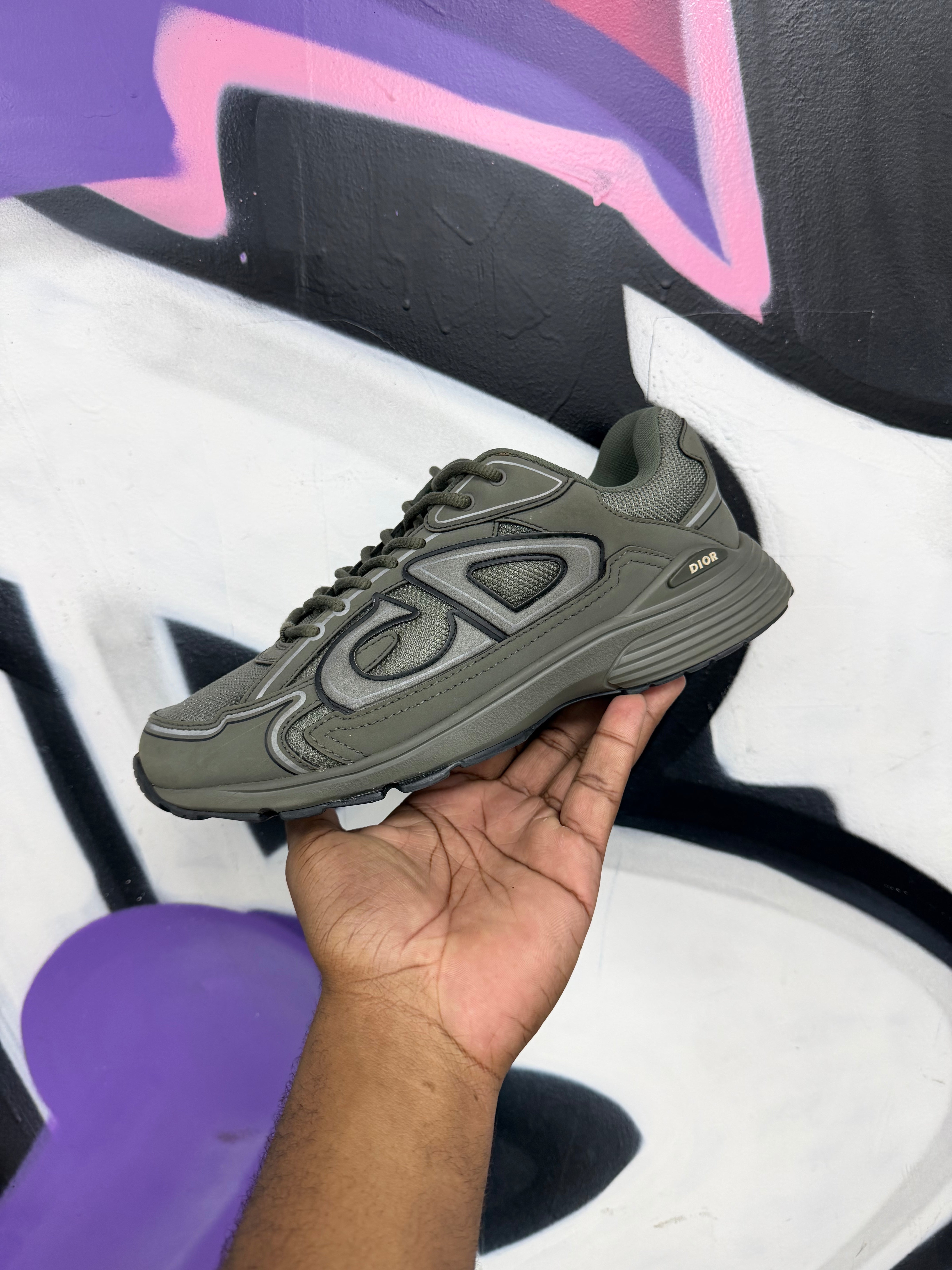 Dior B30 Green Olive Sneakers