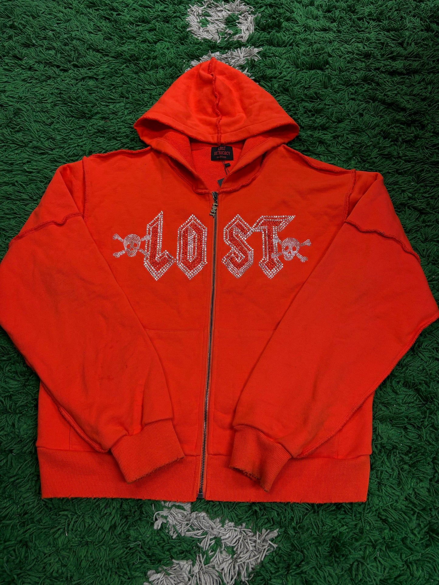 Lost Intricacy Zip Up Orange Used Medium