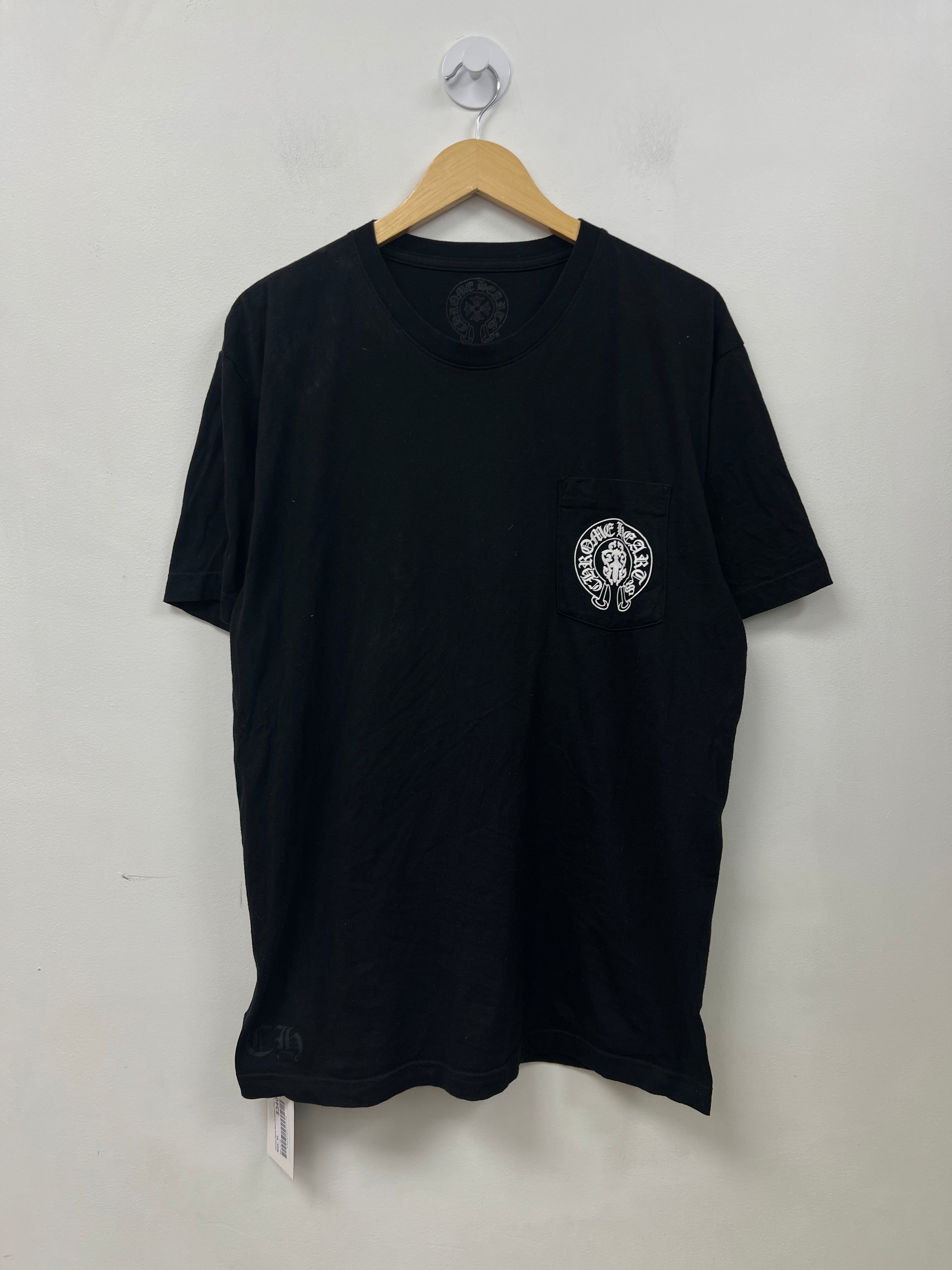 Chrome Hearts Black Horseshoe Flag Tee