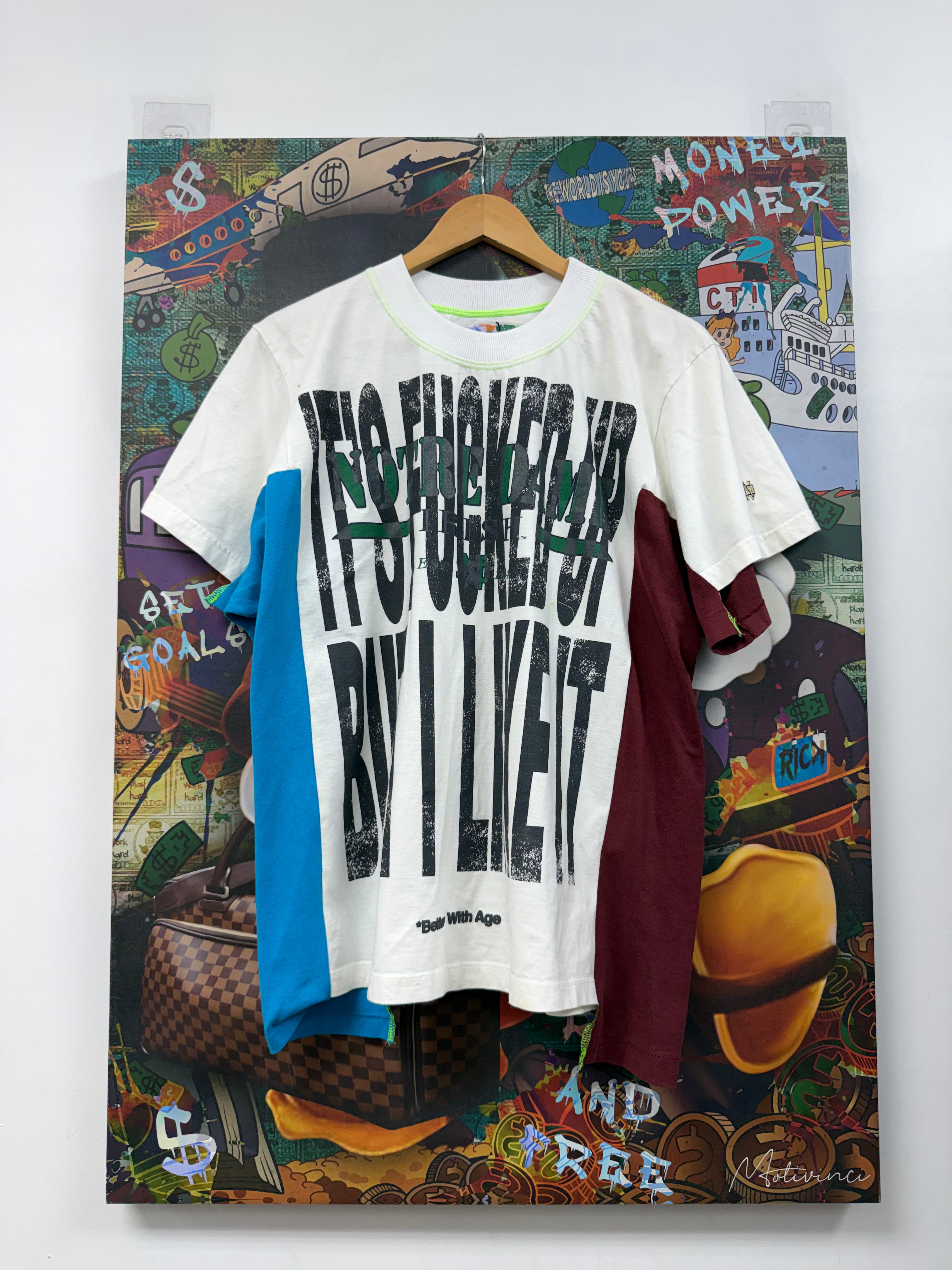 Better With Age White Baby Blue Maroon 3 Pannel Tee