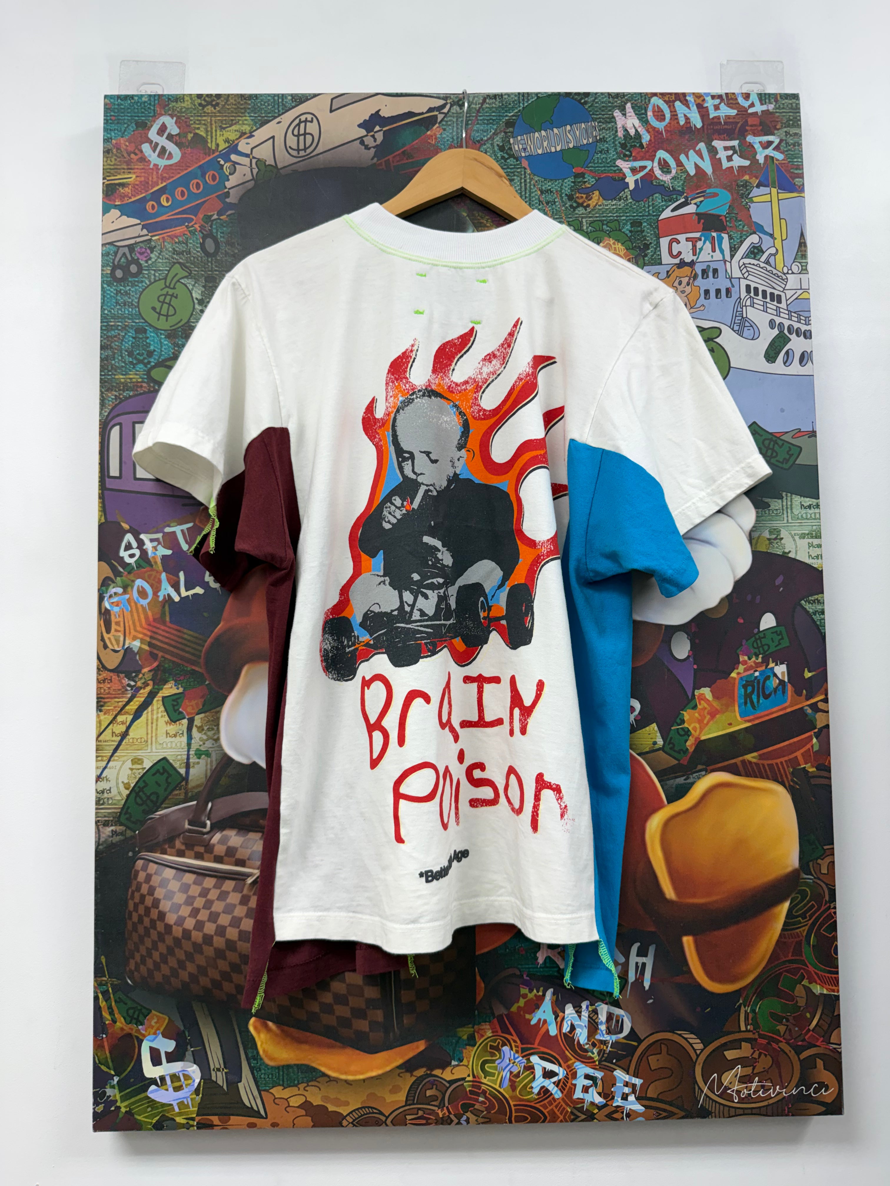 Better With Age White Baby Blue Maroon 3 Pannel Tee