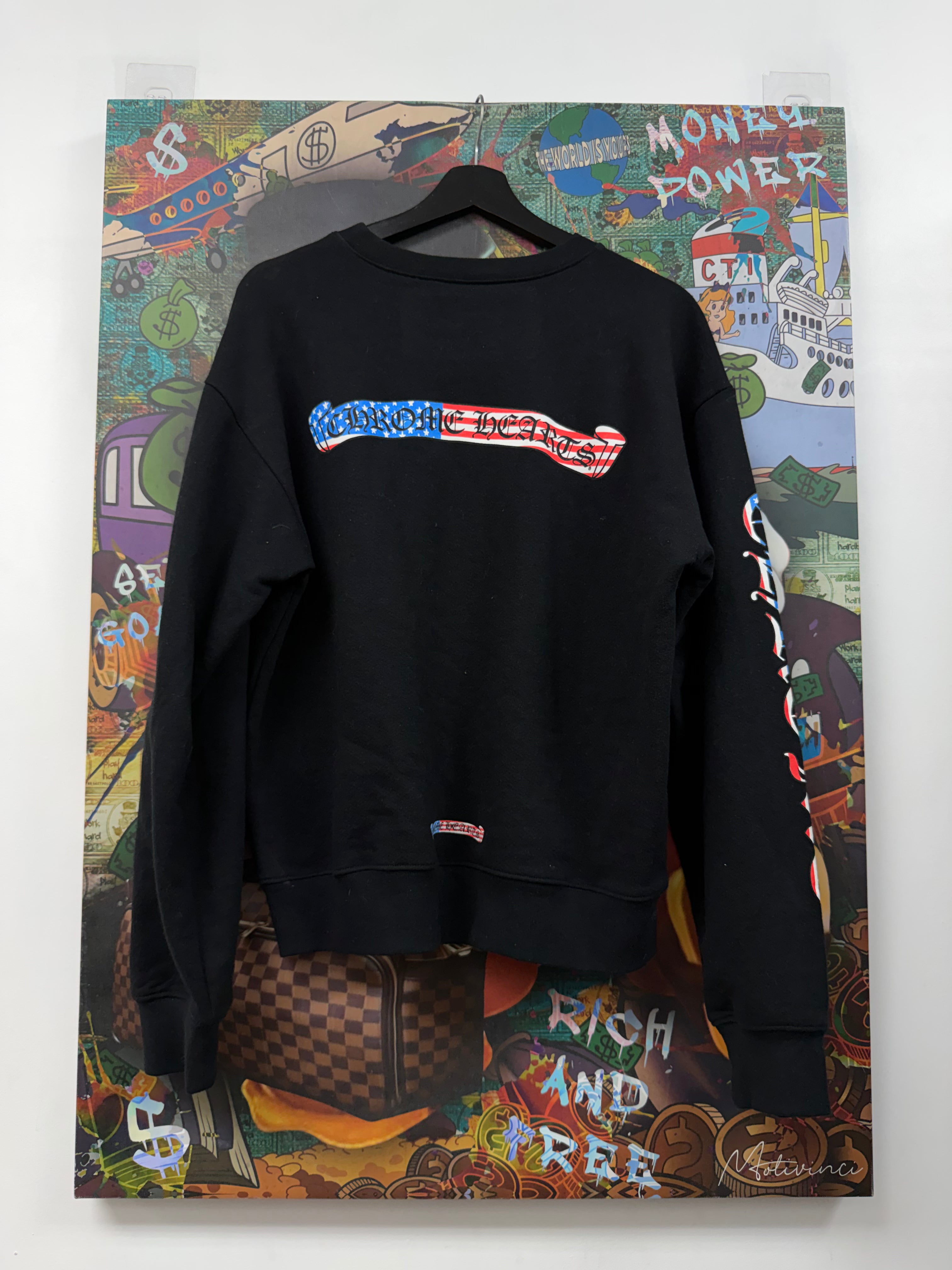 Chrome Hearts Matty Boy Black USA Crewneck