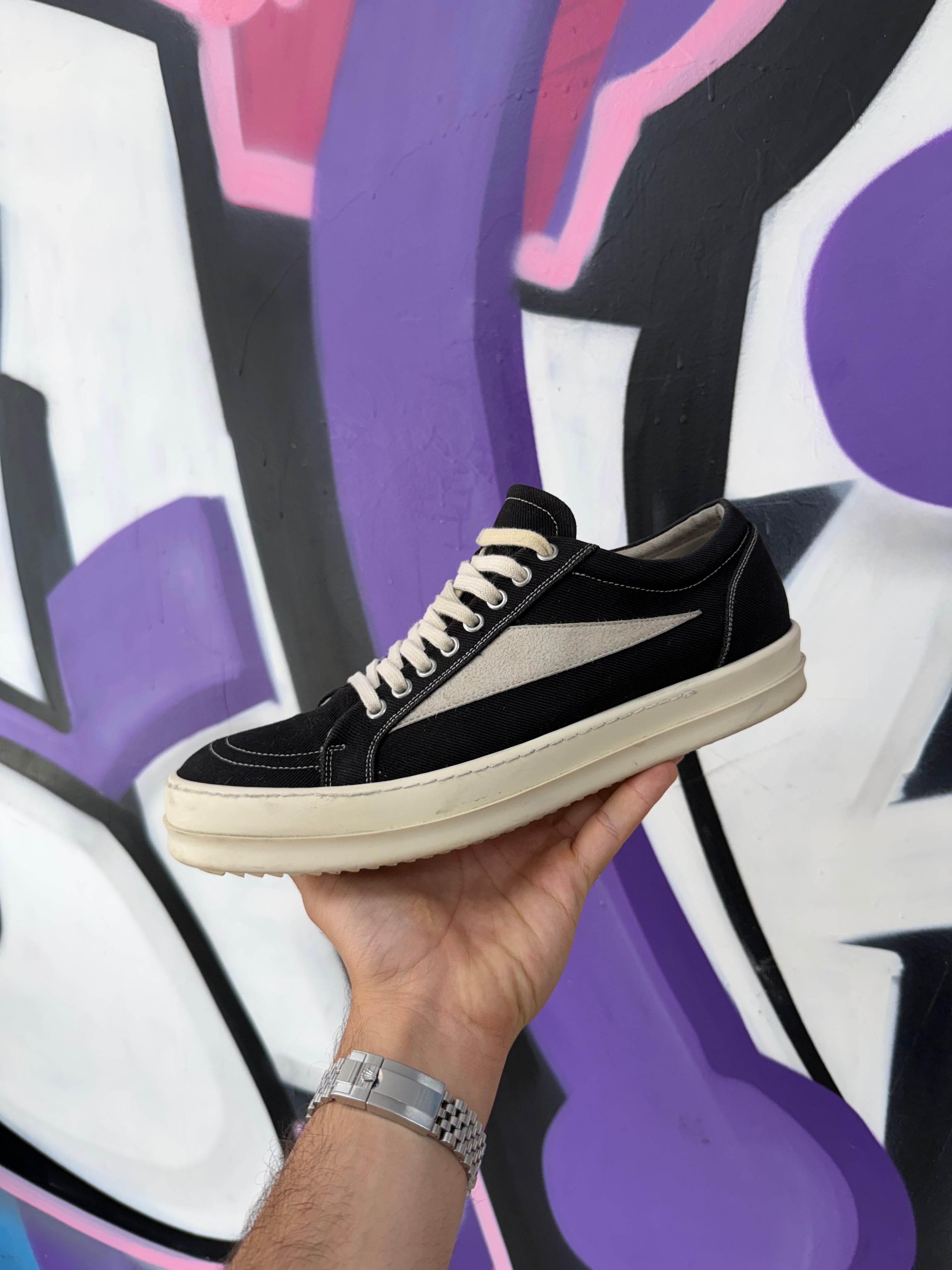 Rick Owens Vintage Low Black Sneakers