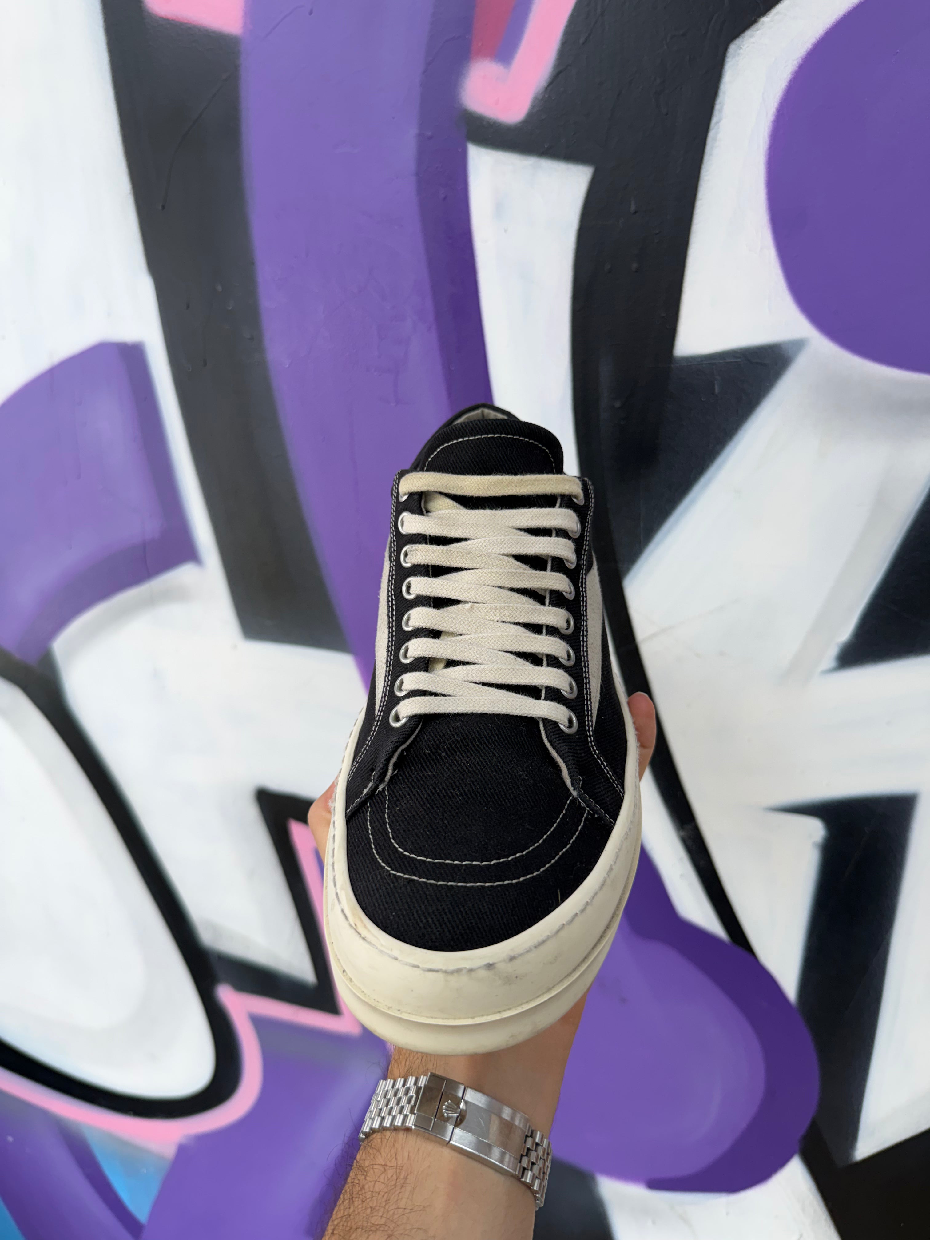 Rick Owens Vintage Low Black Sneakers