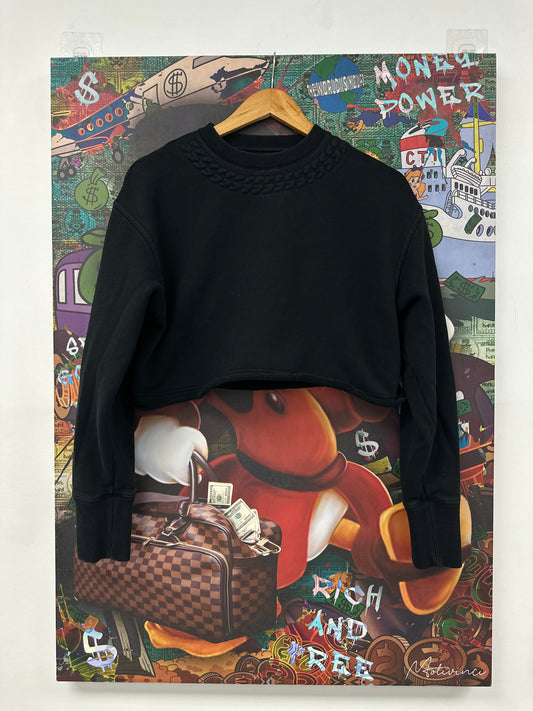 Givenchy Female's Cropped Sweatshirt Black Used Small N/A