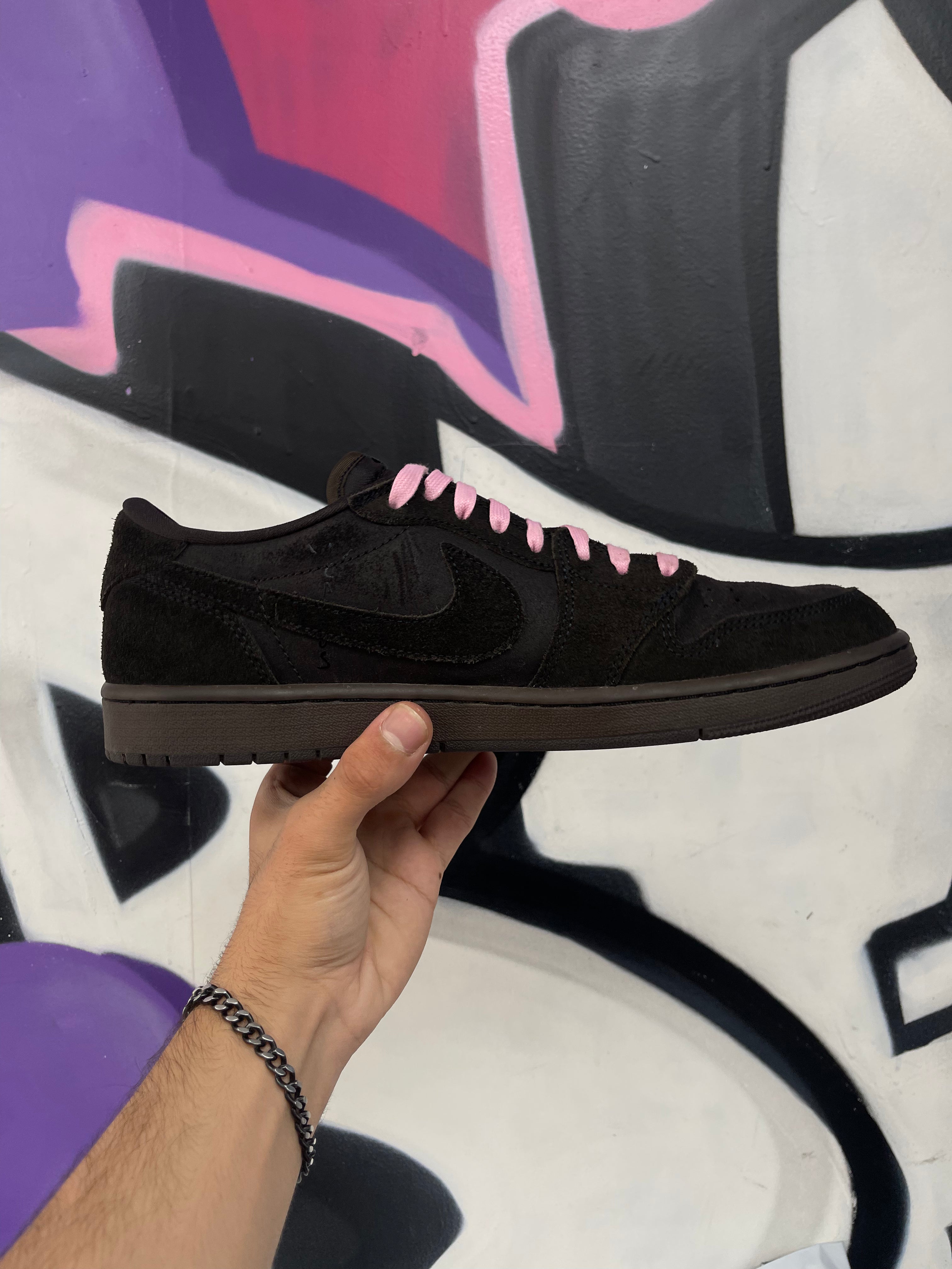 Jordan 1 Low TS Brown Velvet Sneakers