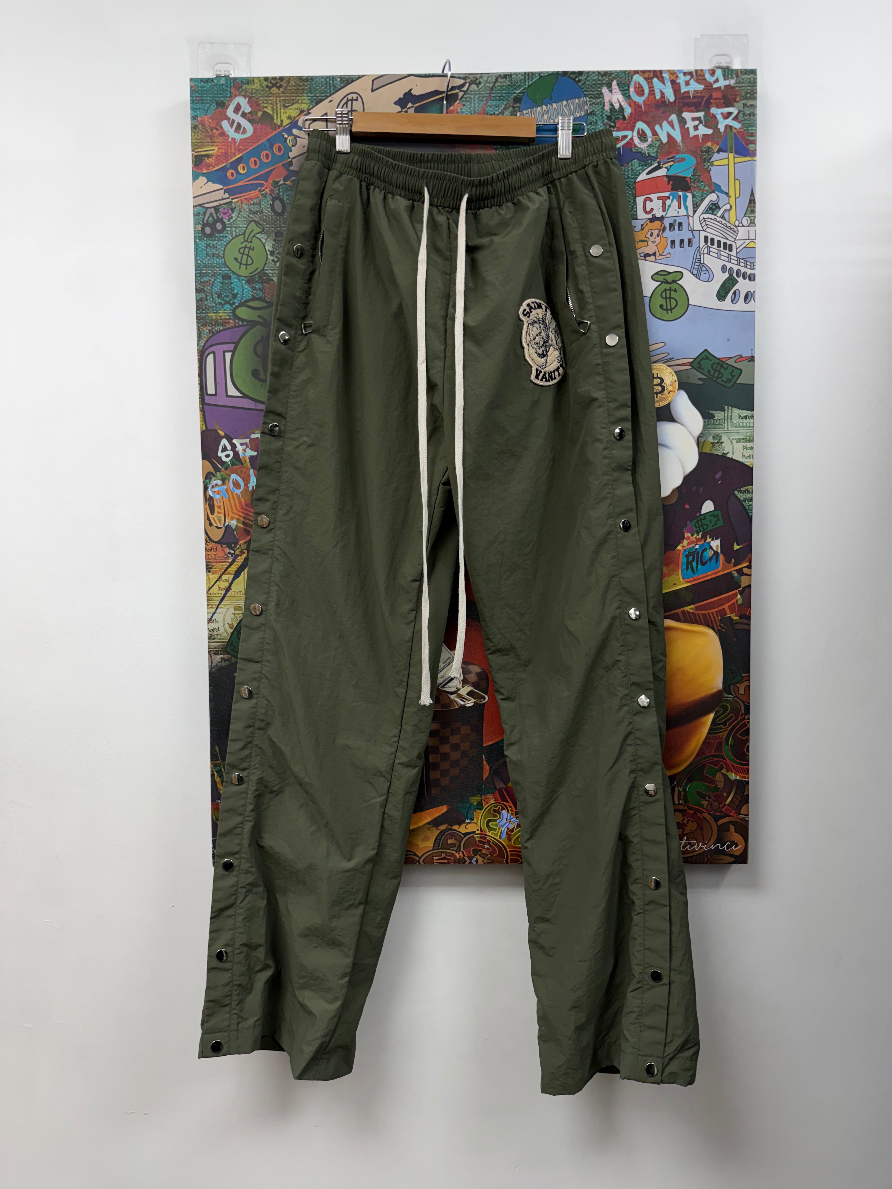 Saint Vanity Army Green Track Pants
