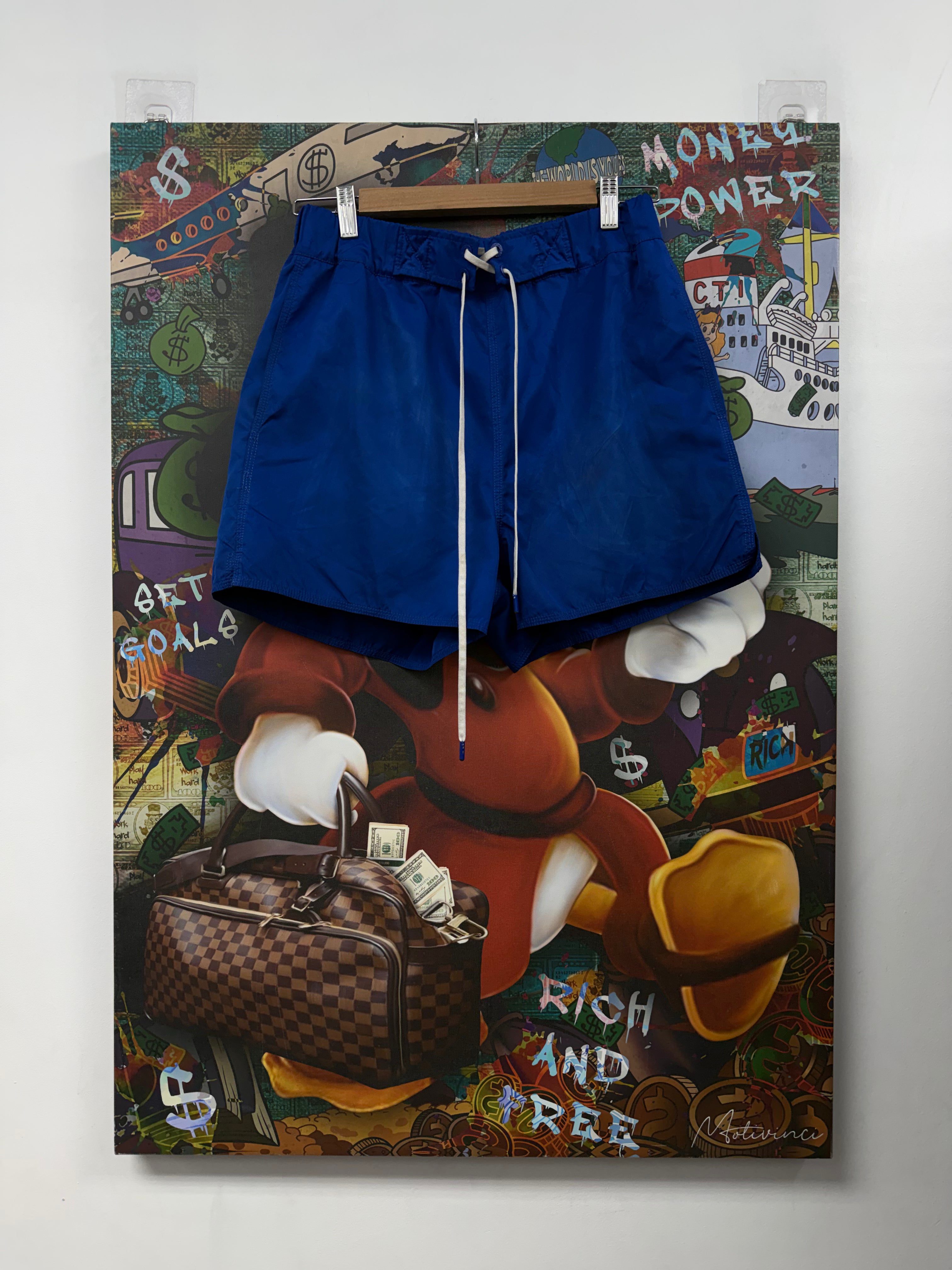 Louis Vuitton Blue Monogram Swim Trunks