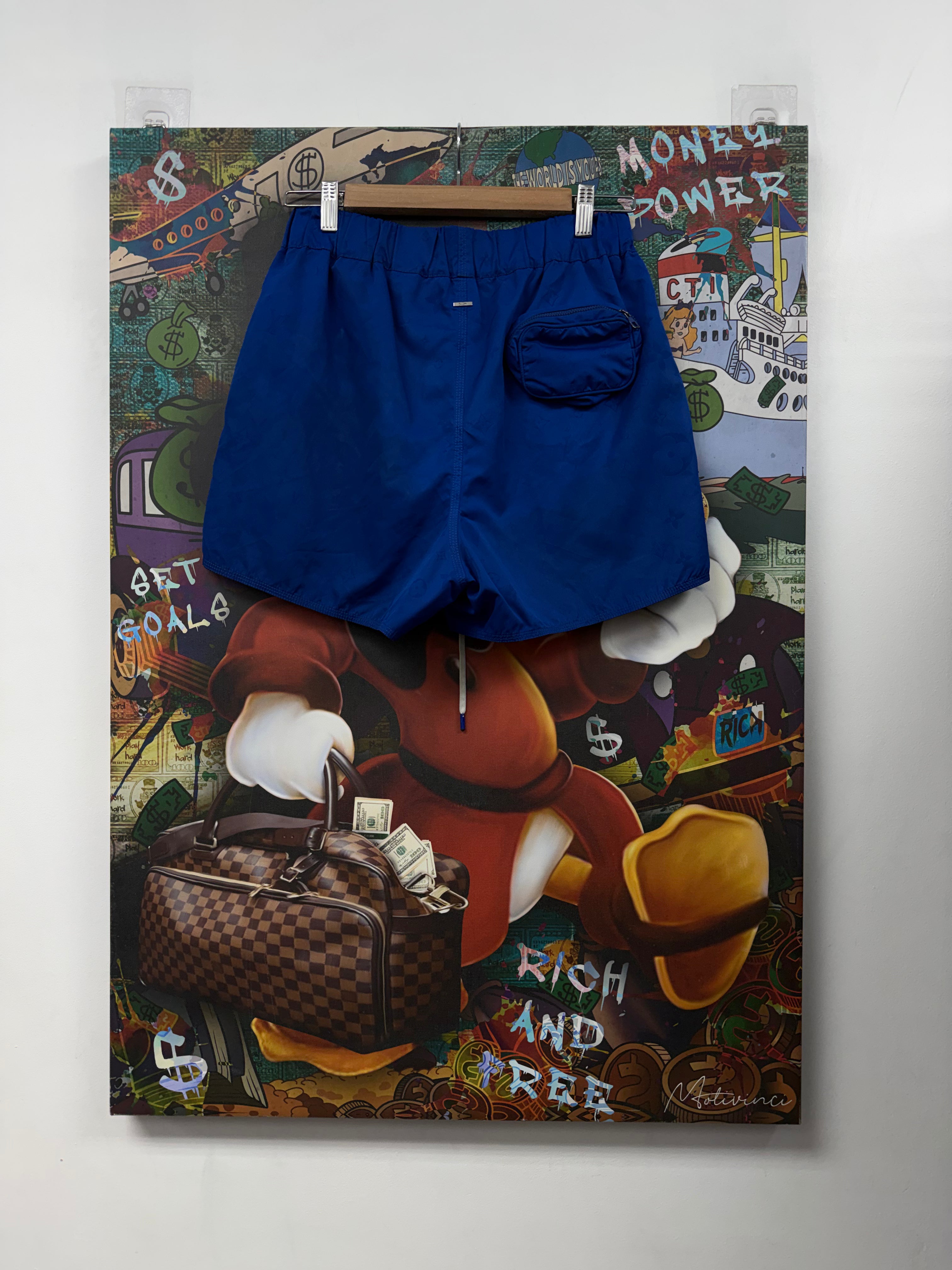 Louis Vuitton Blue Monogram Swim Trunks