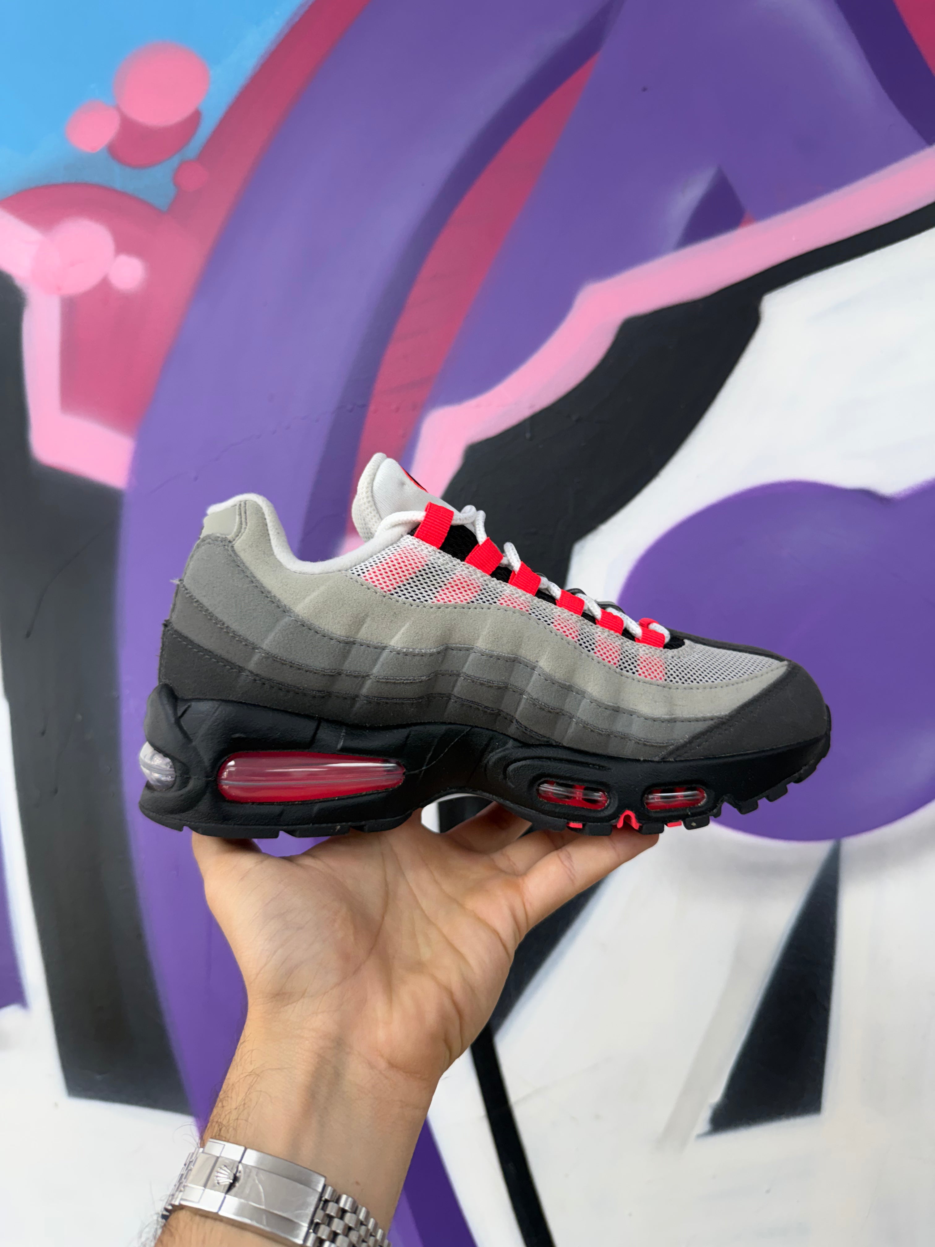 Nike AM95 Big Bubble Crimson Neon Sneakers