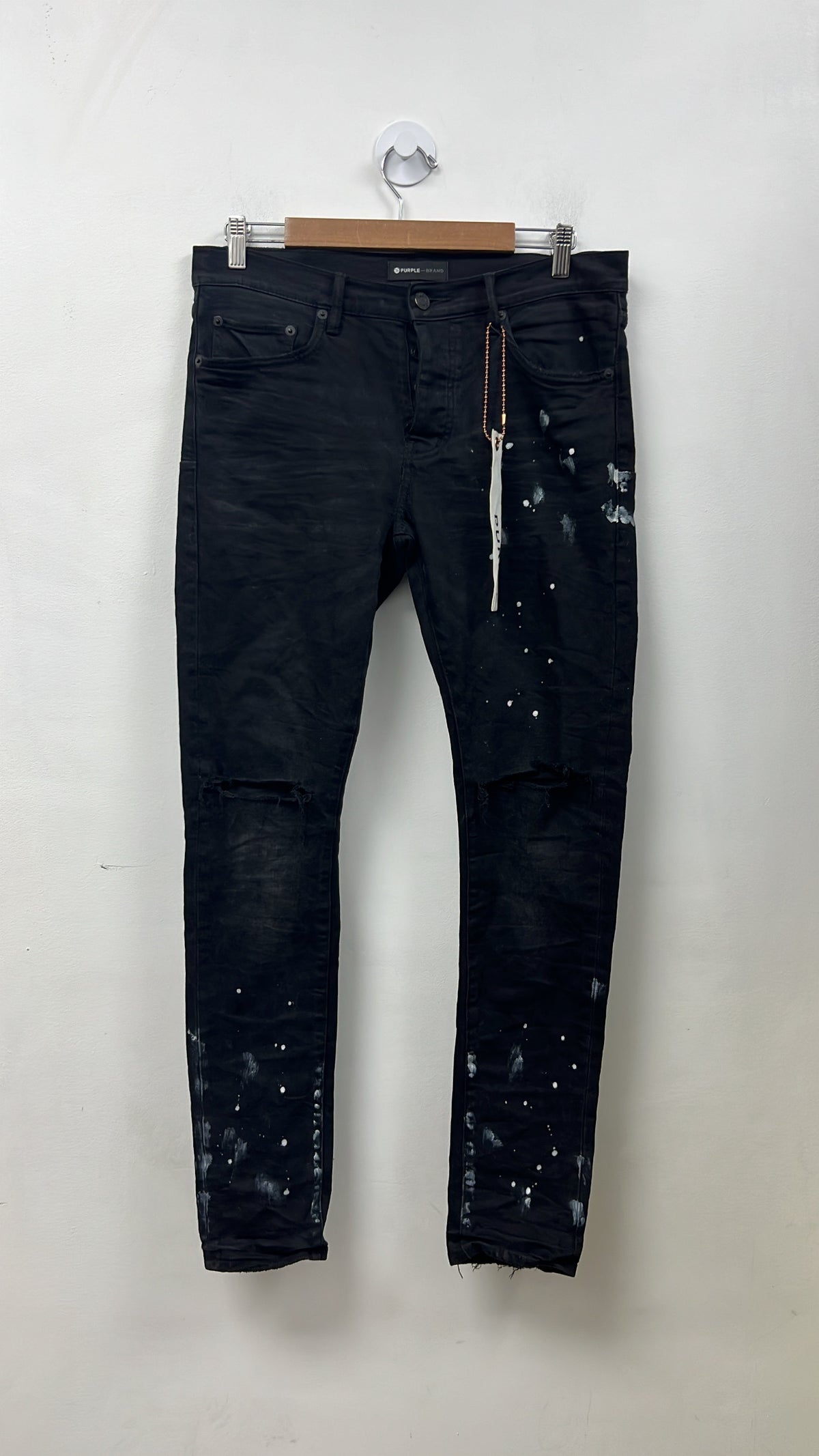 Purple Brand Black Splatter Jeans