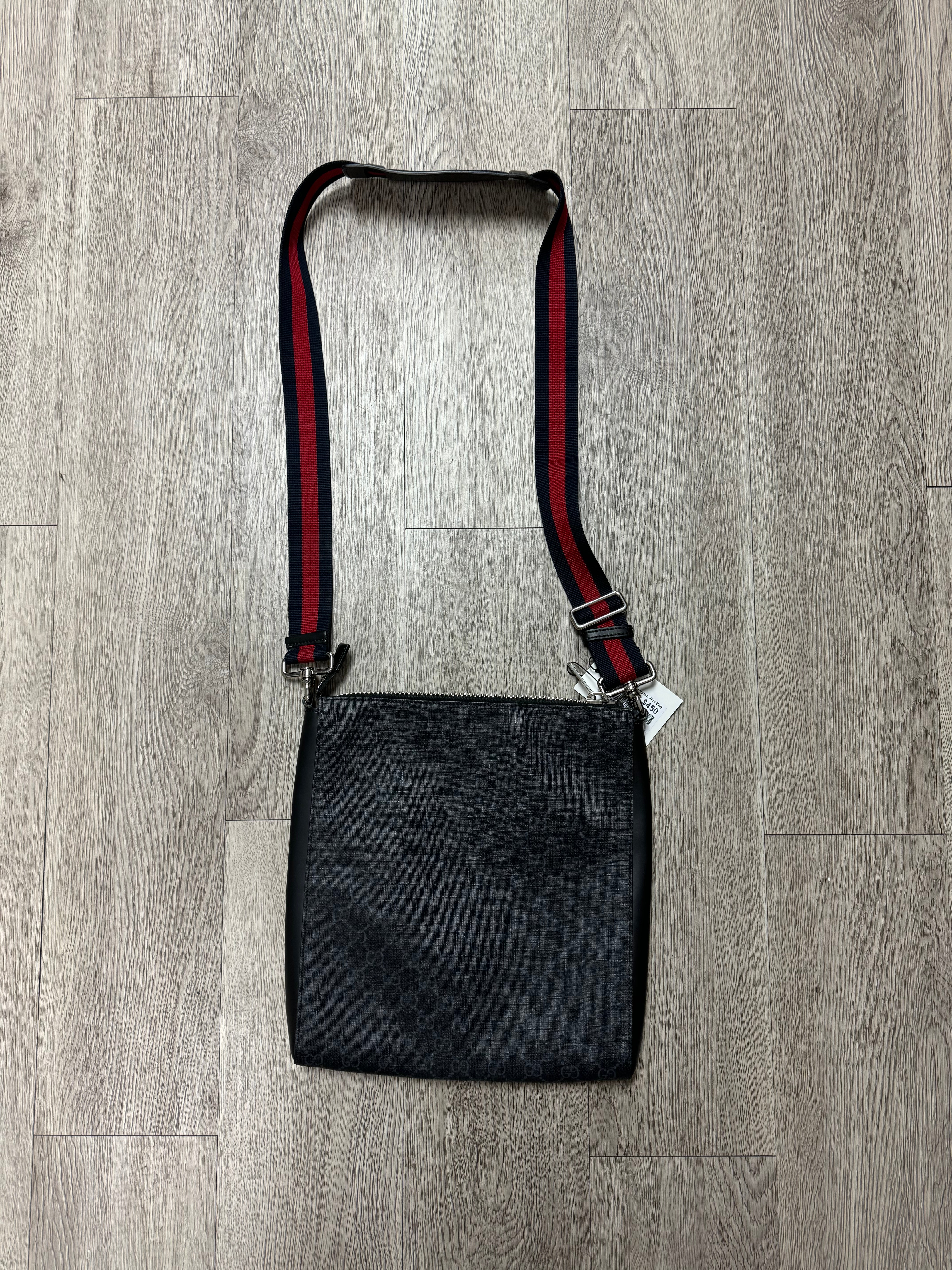 Gucci Black Monogram Side Bag