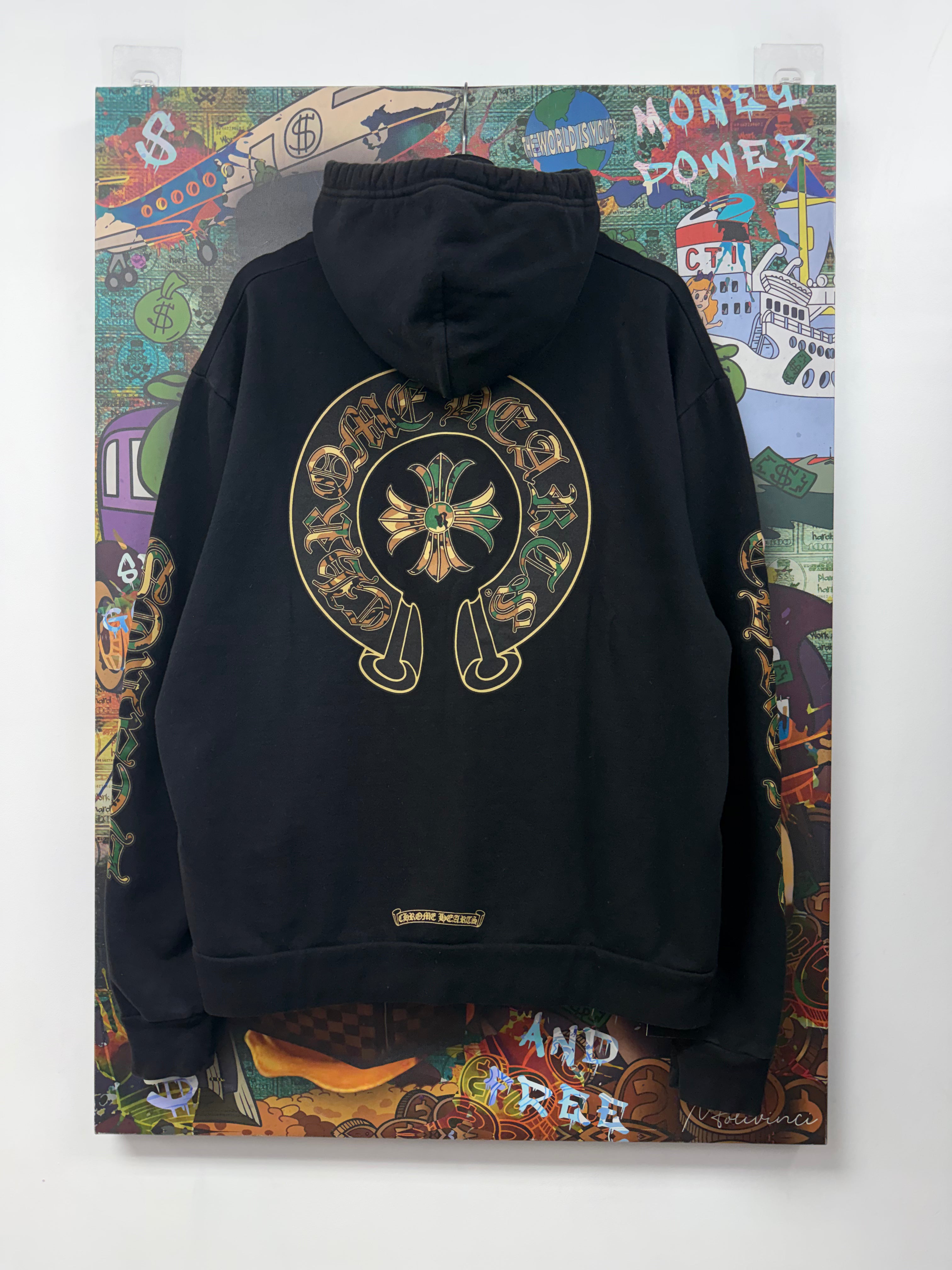 Chrome  Hearts Black Camo Horseshoe Hoodie