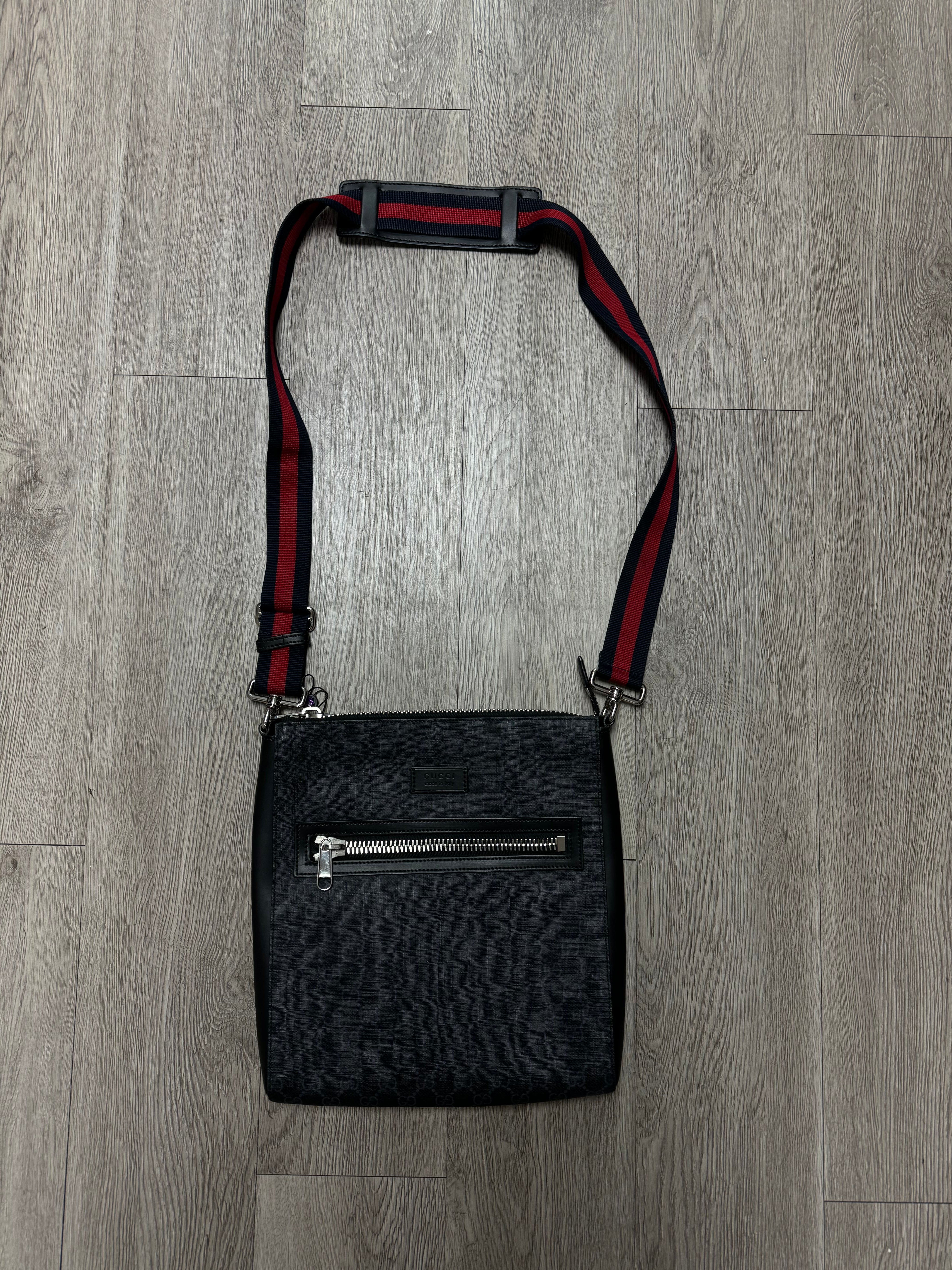 Gucci Black Monogram Side Bag