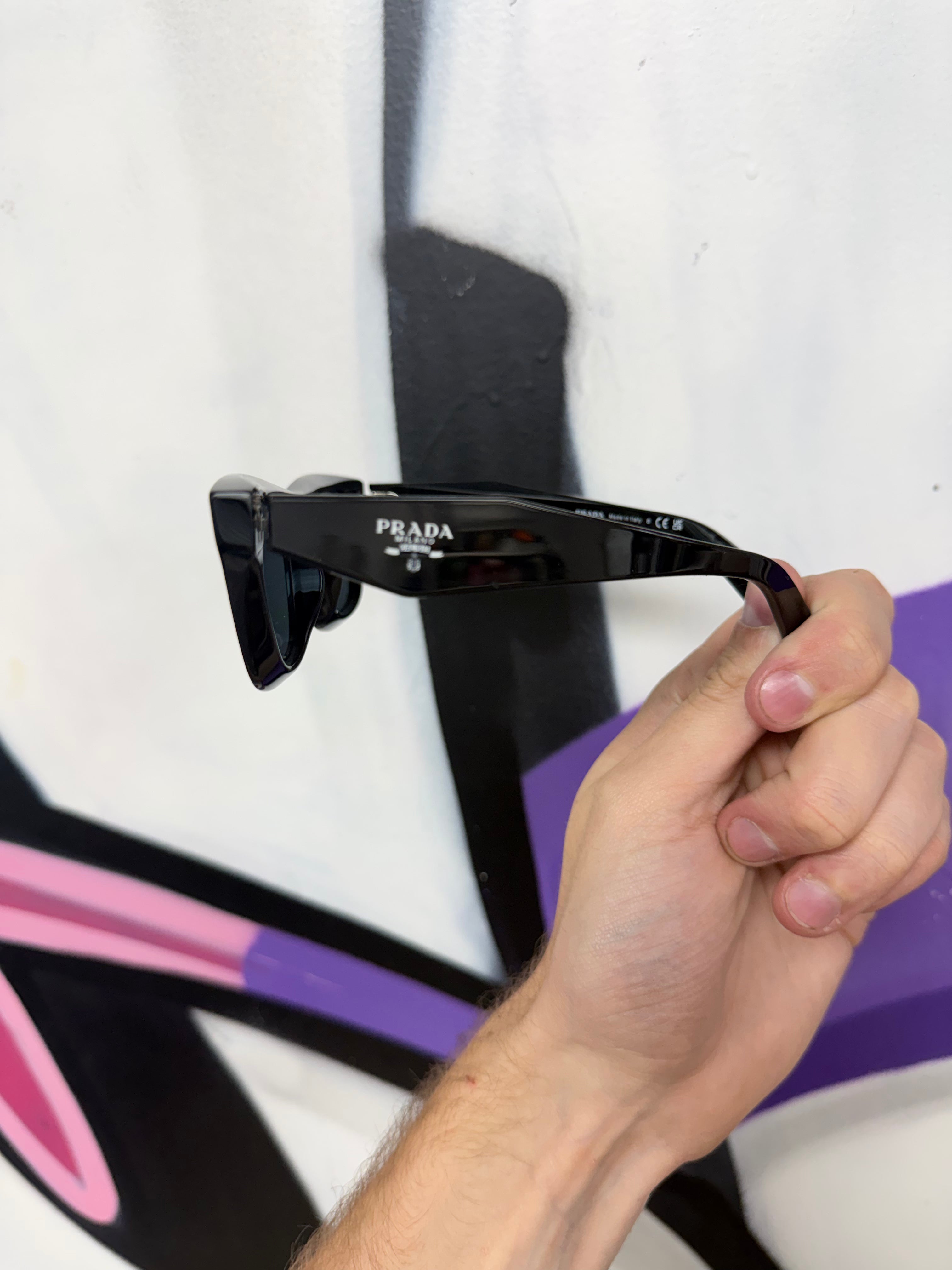 Prada Black Triangle Sunglasses