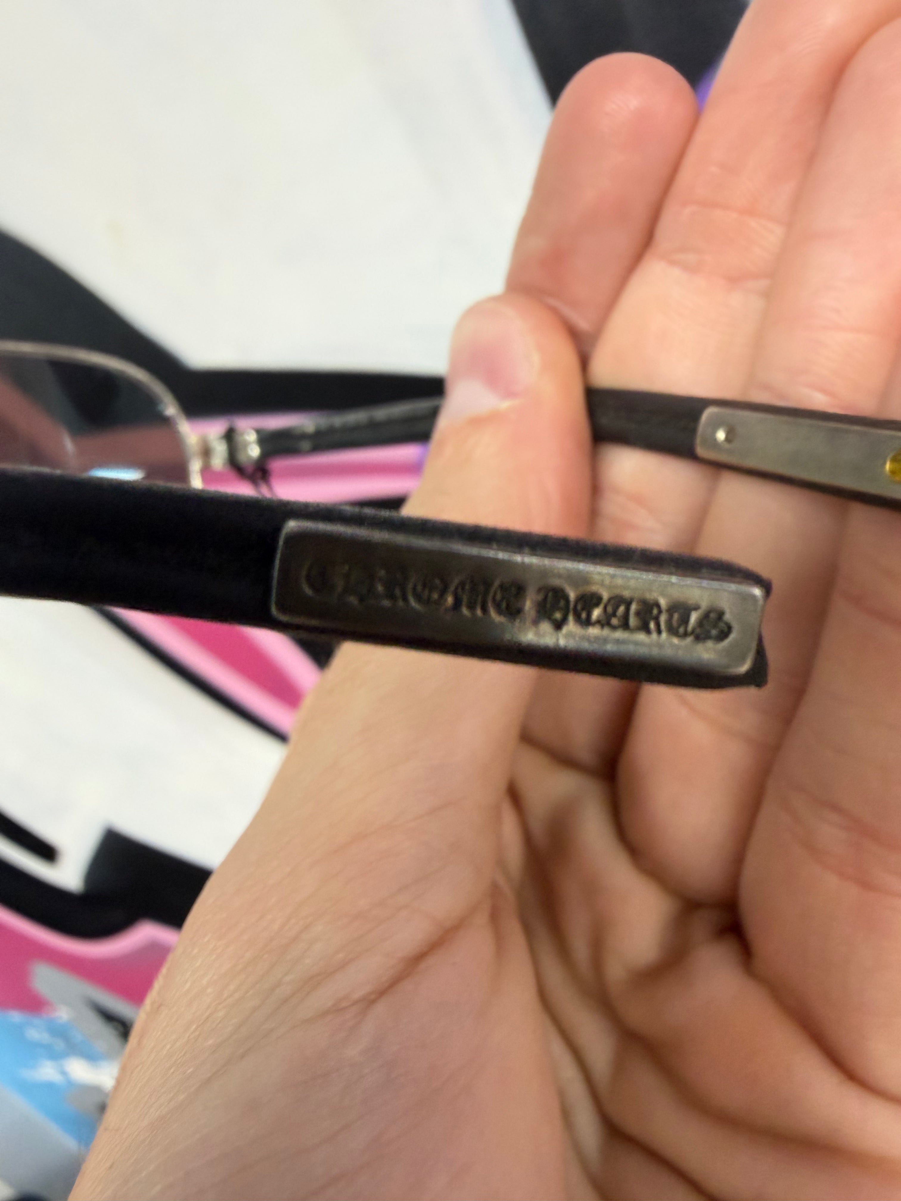 Chrome Hearts Silver Black Red Riot Sunglasses