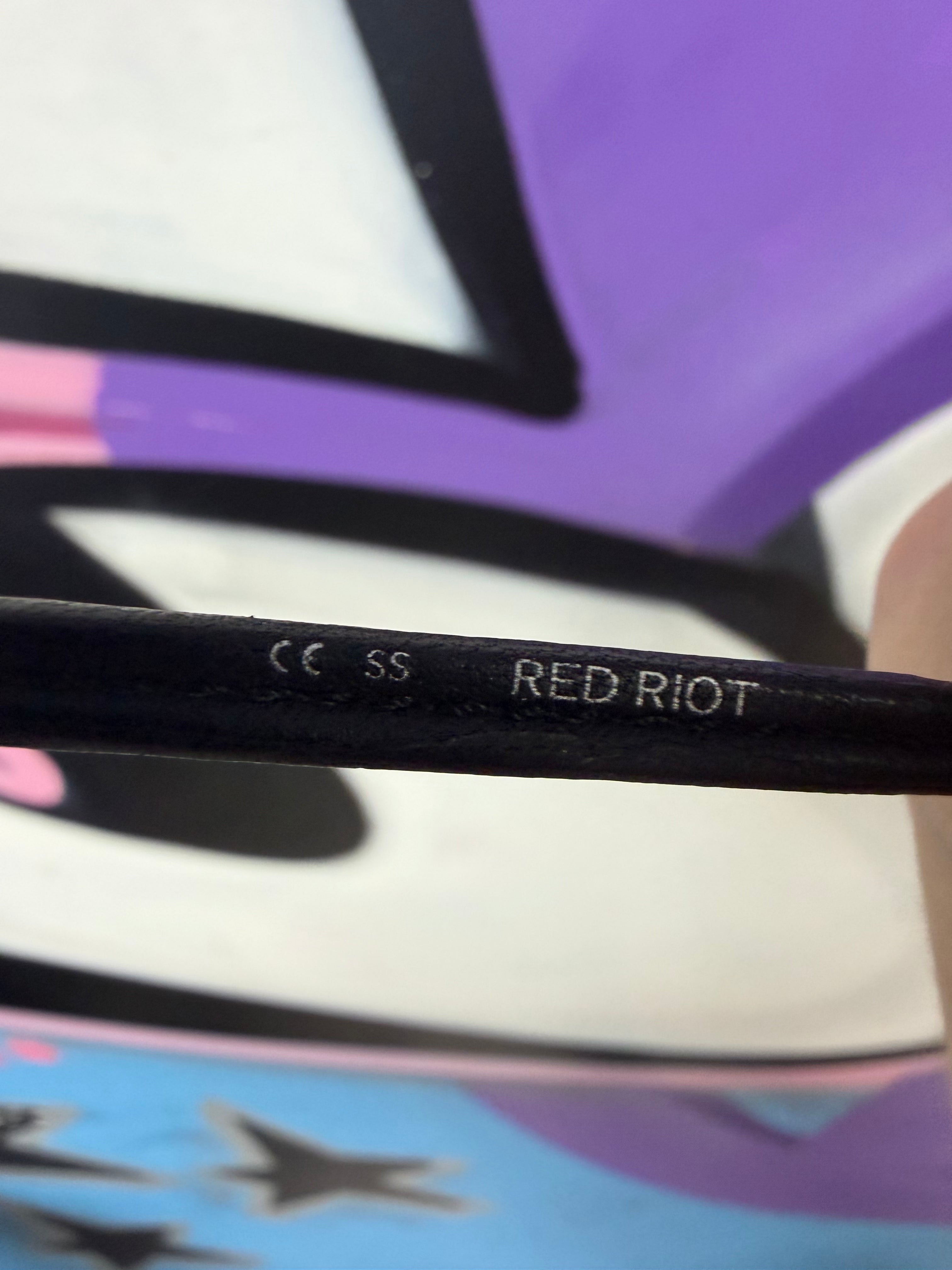 Chrome Hearts Silver Black Red Riot Sunglasses