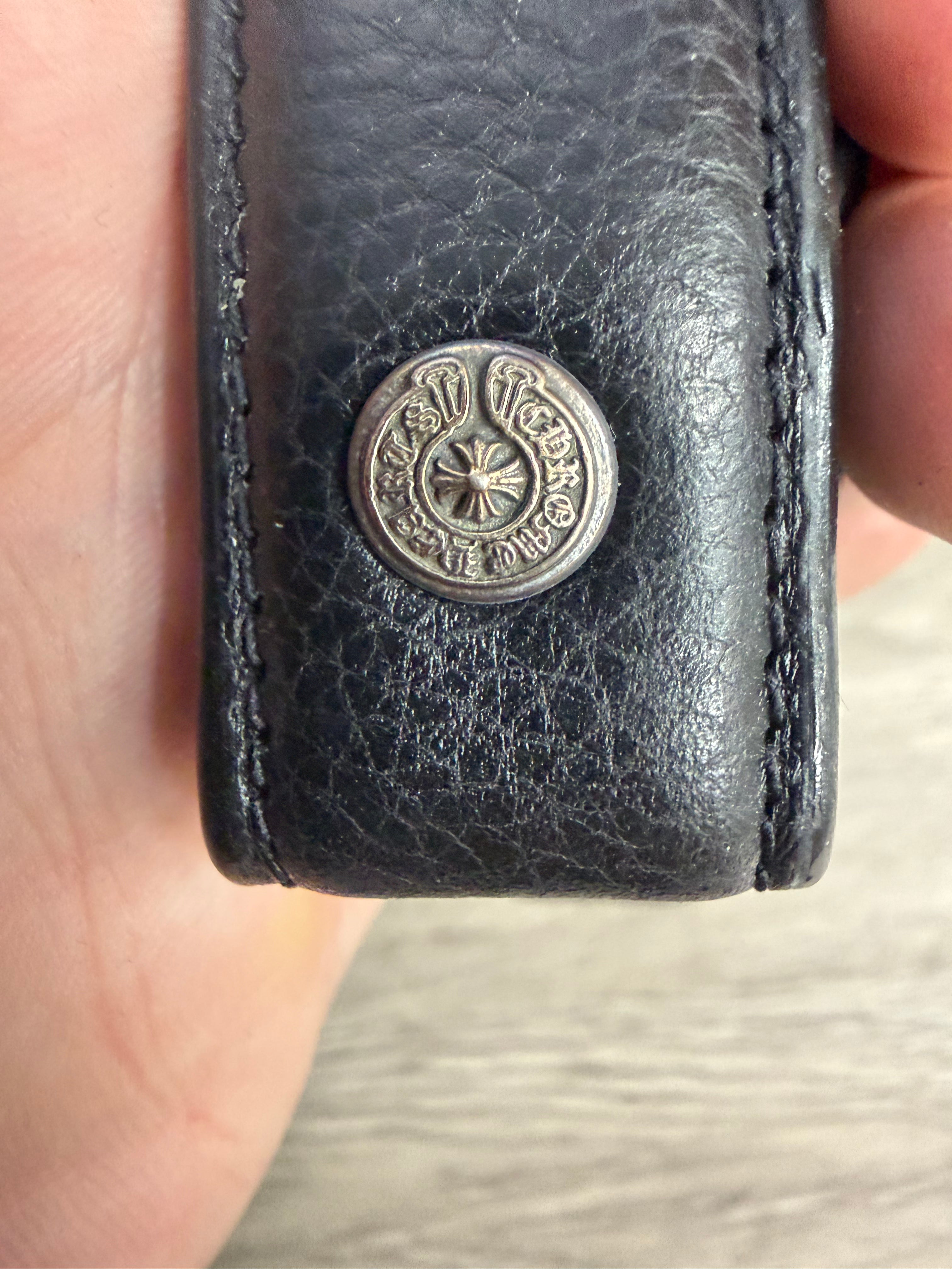 Chrome  Hearts Black 1" Belt Strap Accessories