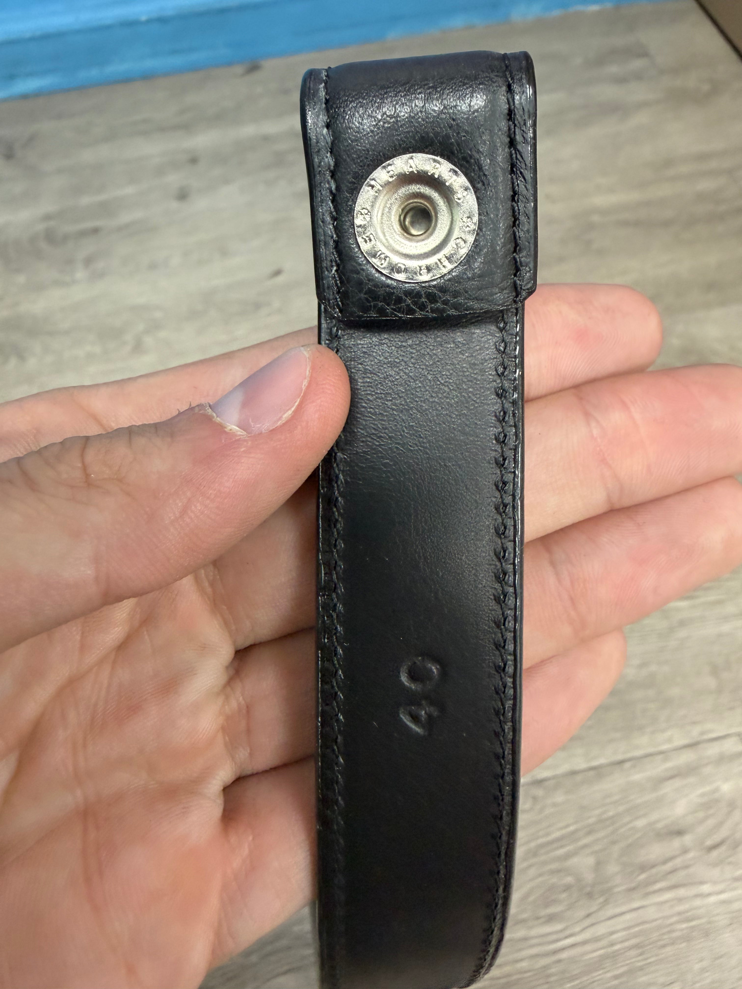Chrome  Hearts Black 1" Belt Strap Accessories