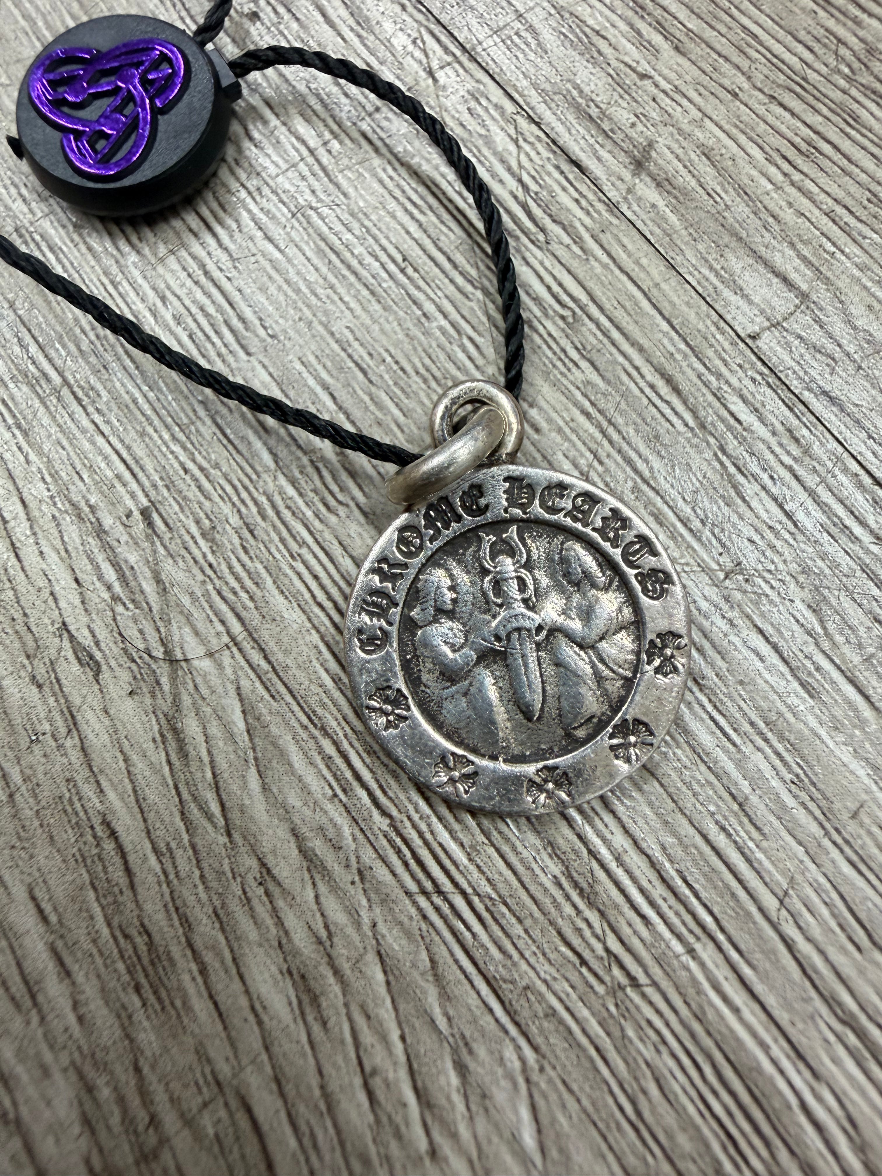 Chrome Hearts .925 Silver Angel Medal Charm Pendant Accessories