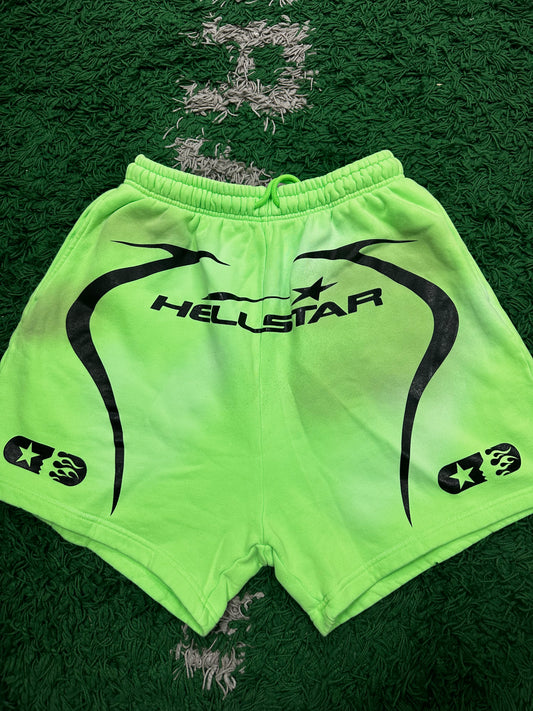 Hellstar Sports Logo Shorts Neon New Medium In Plastic