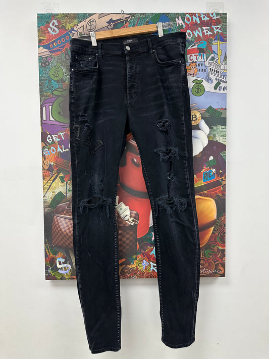 Amiri Jeans Black Side Logo  Used 38 N/A