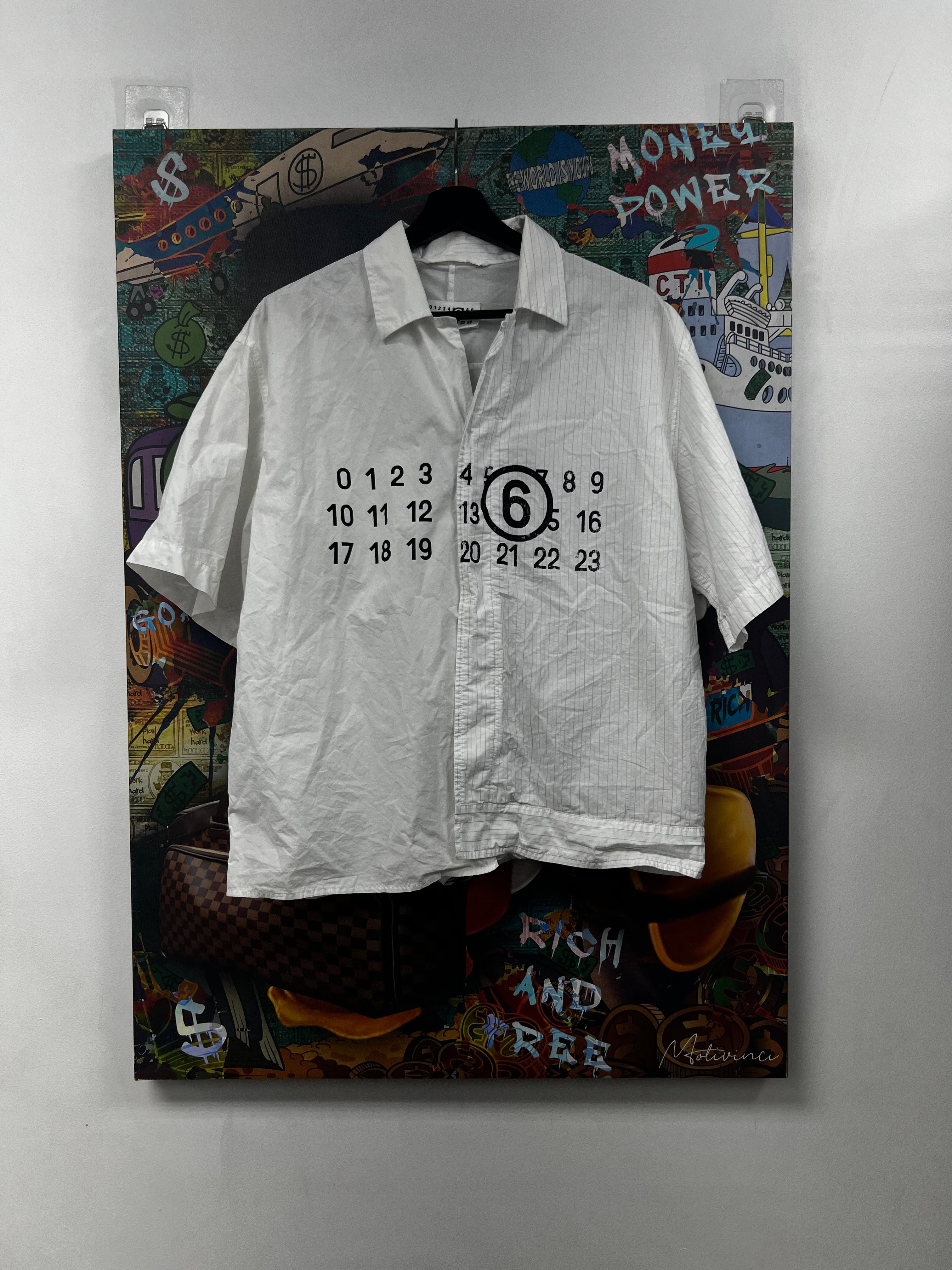 Maison Margiela White Black MM6 Button Up