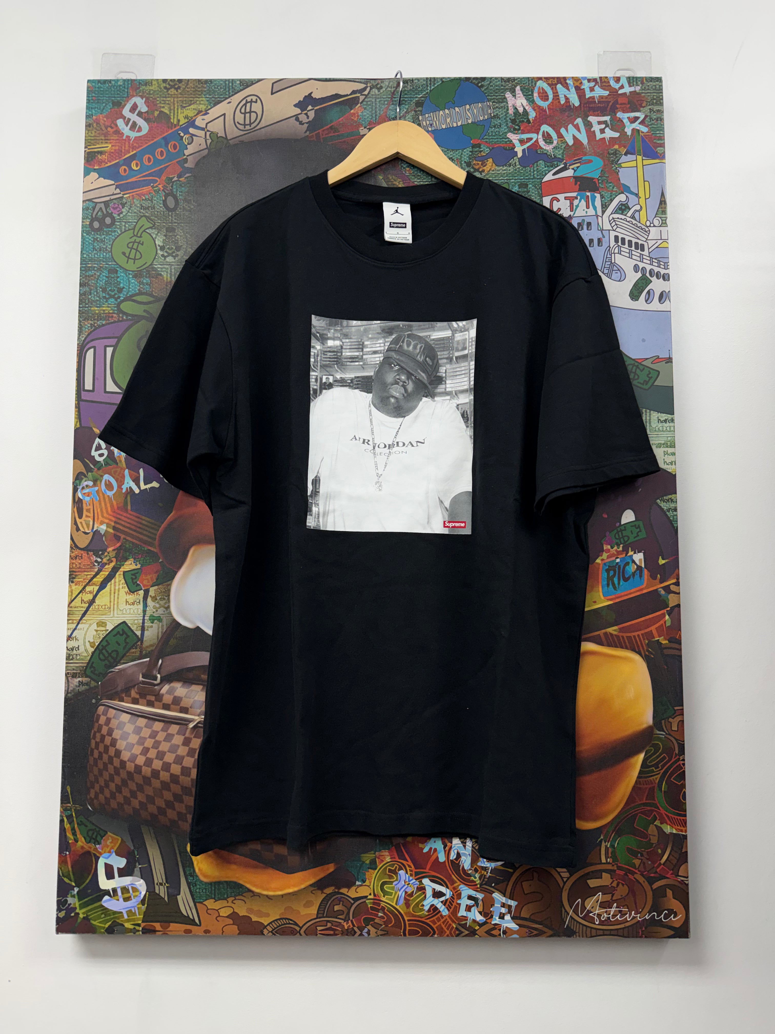 Supreme x Jordan Black Biggie Tee