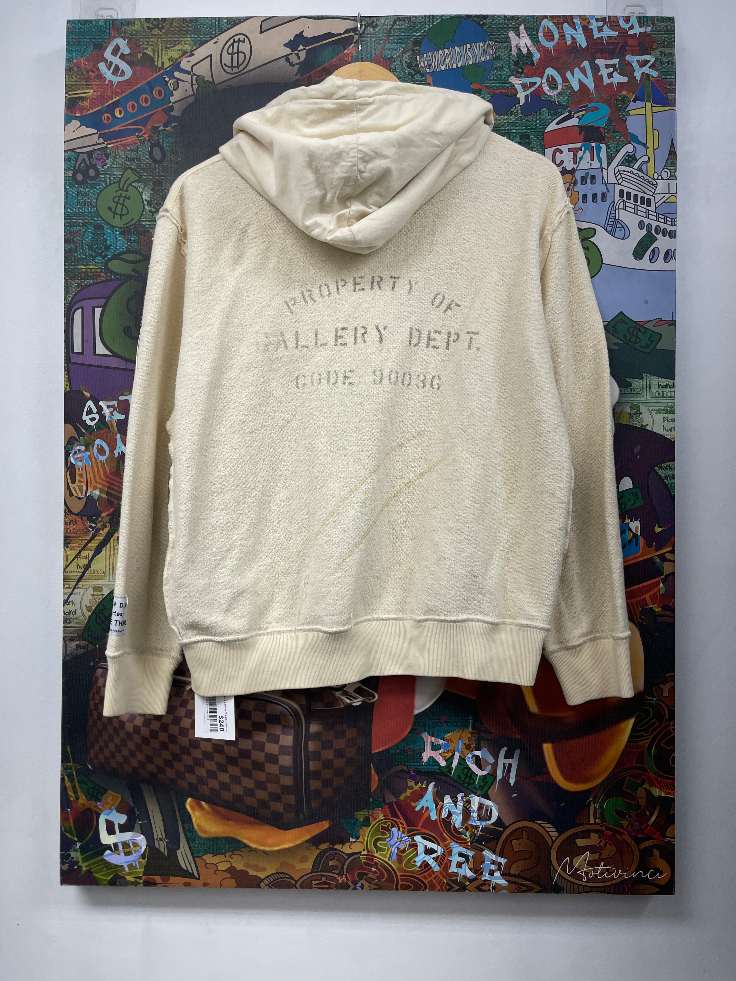Gallery Dept x Lanvin Cream Hoodie