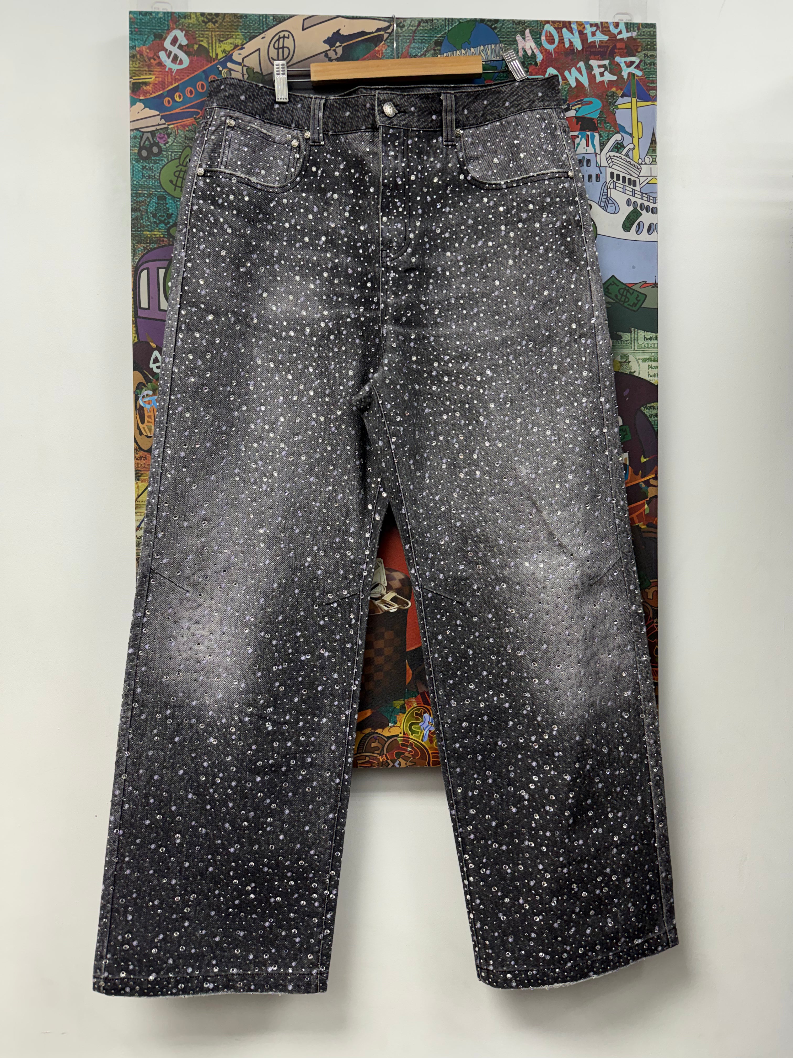 Birth Of A Royal Child Black Wash Diamond Boro Jeans