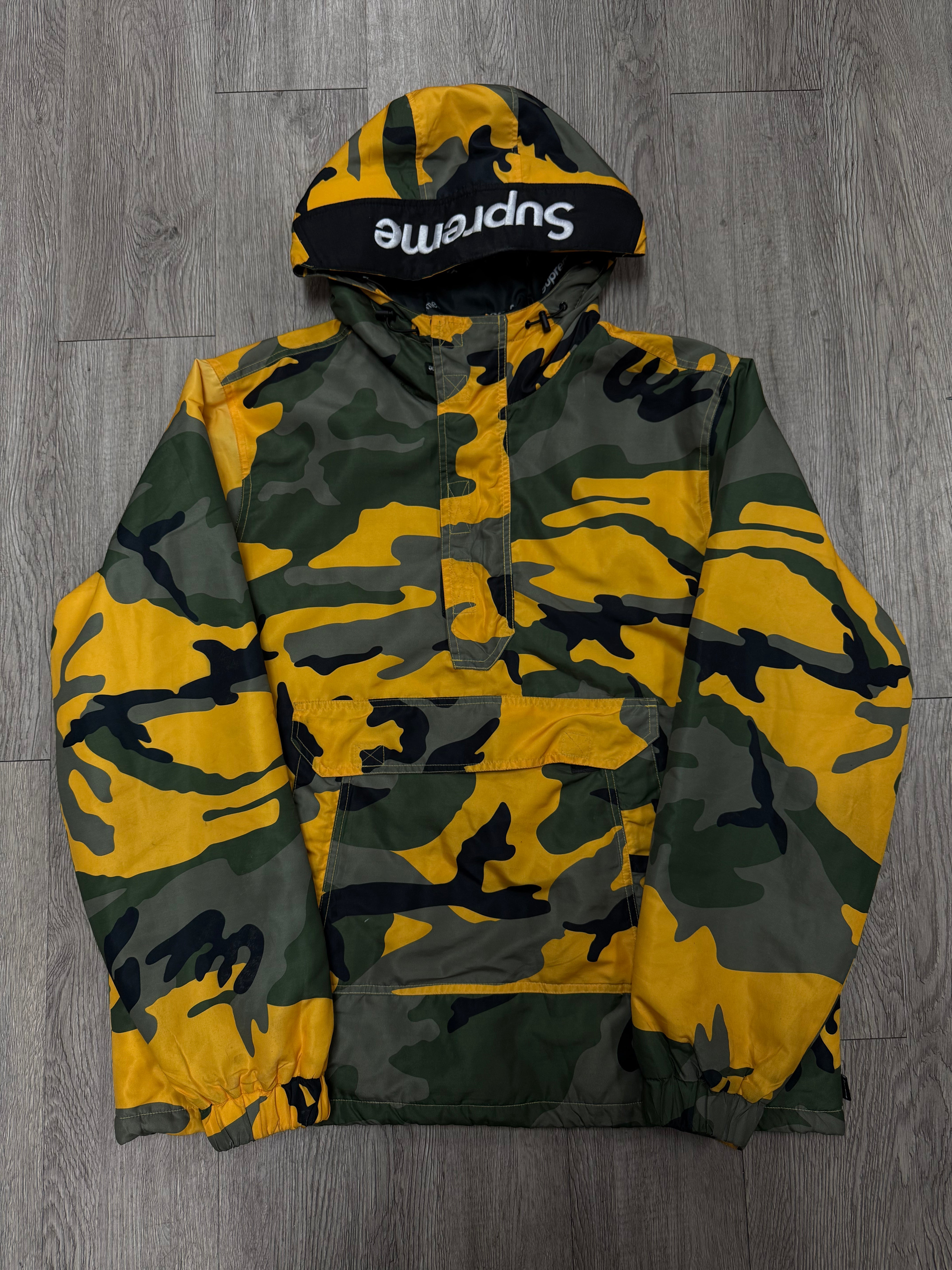 Supreme Hooded Logo Half Zip Camo Jacket