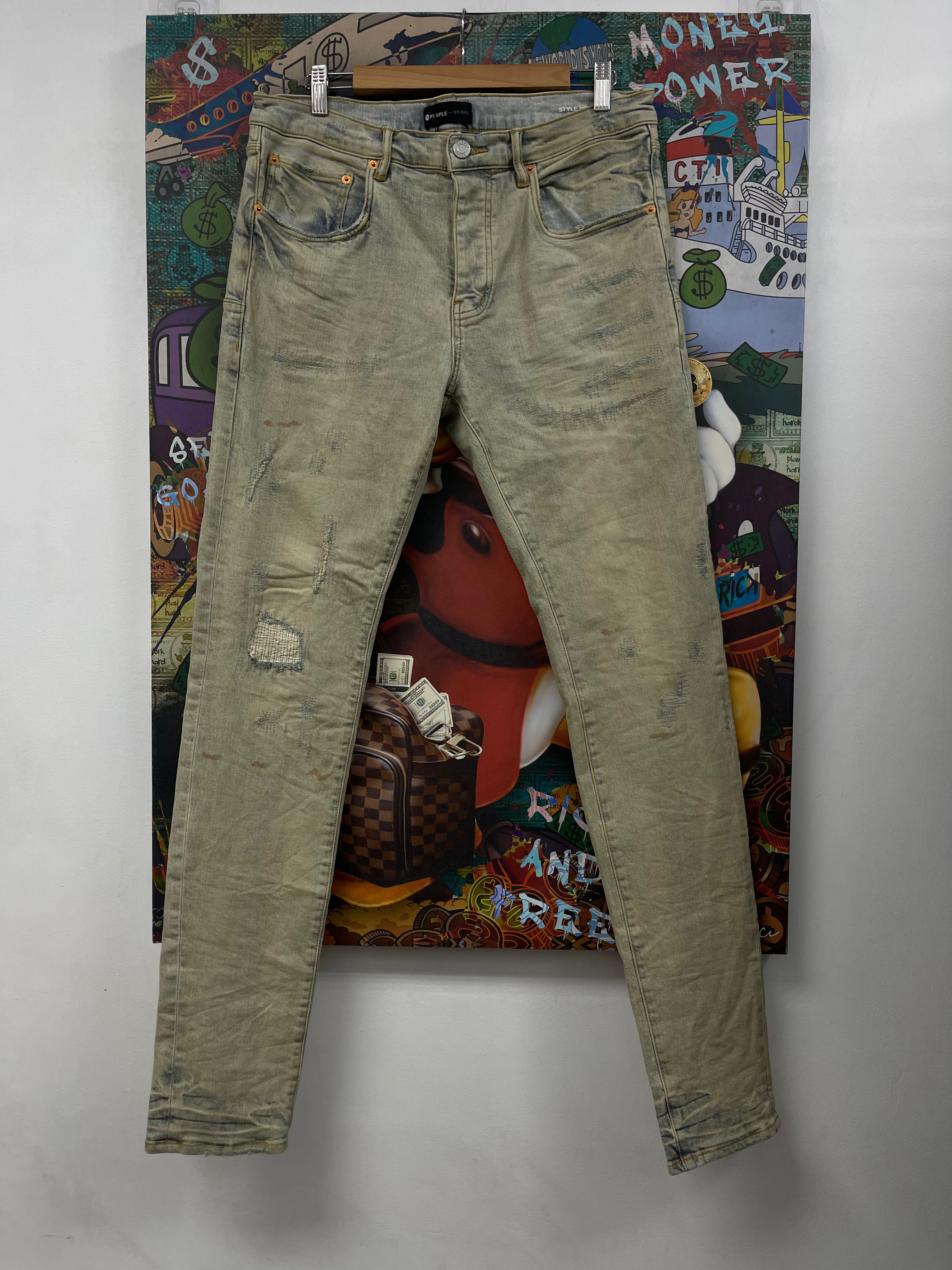 Purple Brand Vintage Wash Distressed Jeans