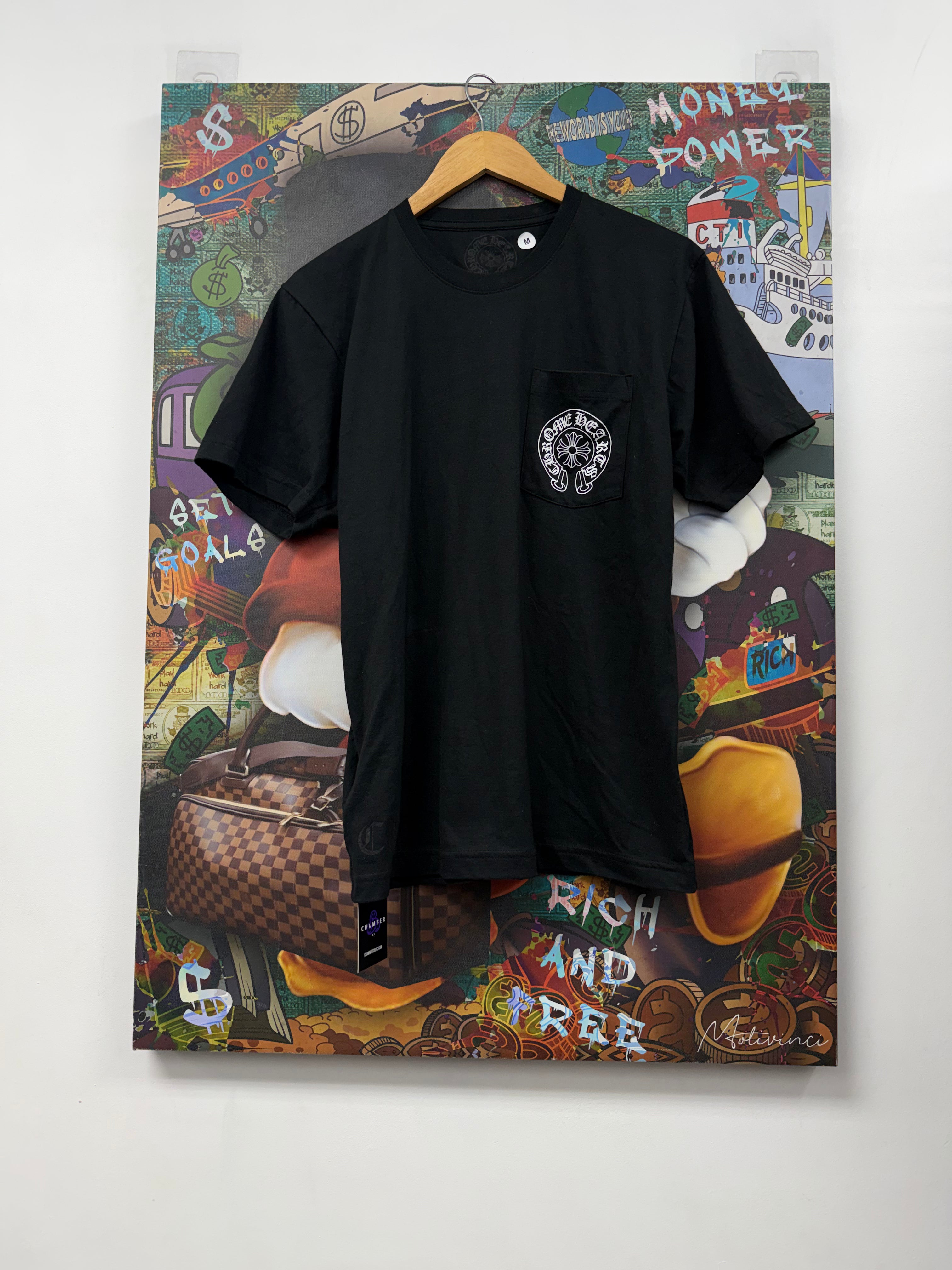 Chrome  Hearts Black Malibu Horseshoe Tee