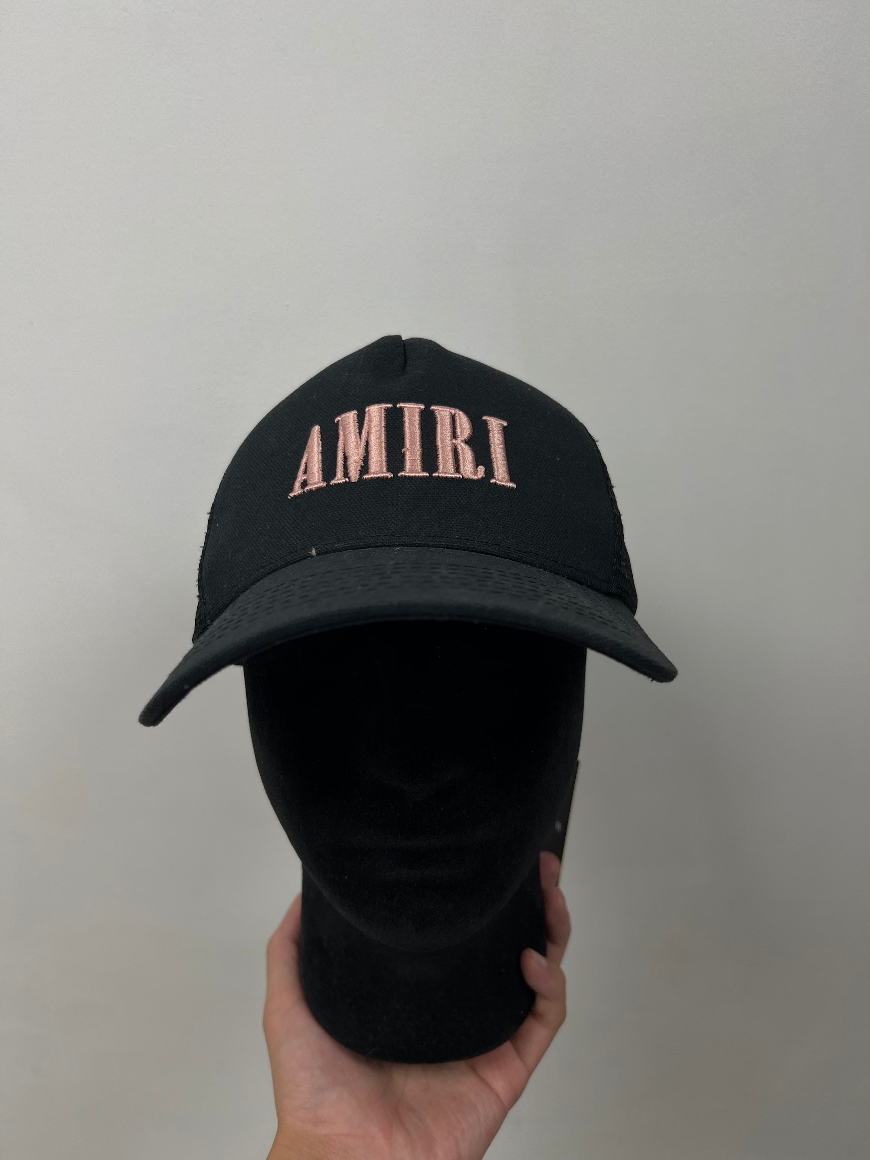 Amiri Black Pink Core Logo Hat